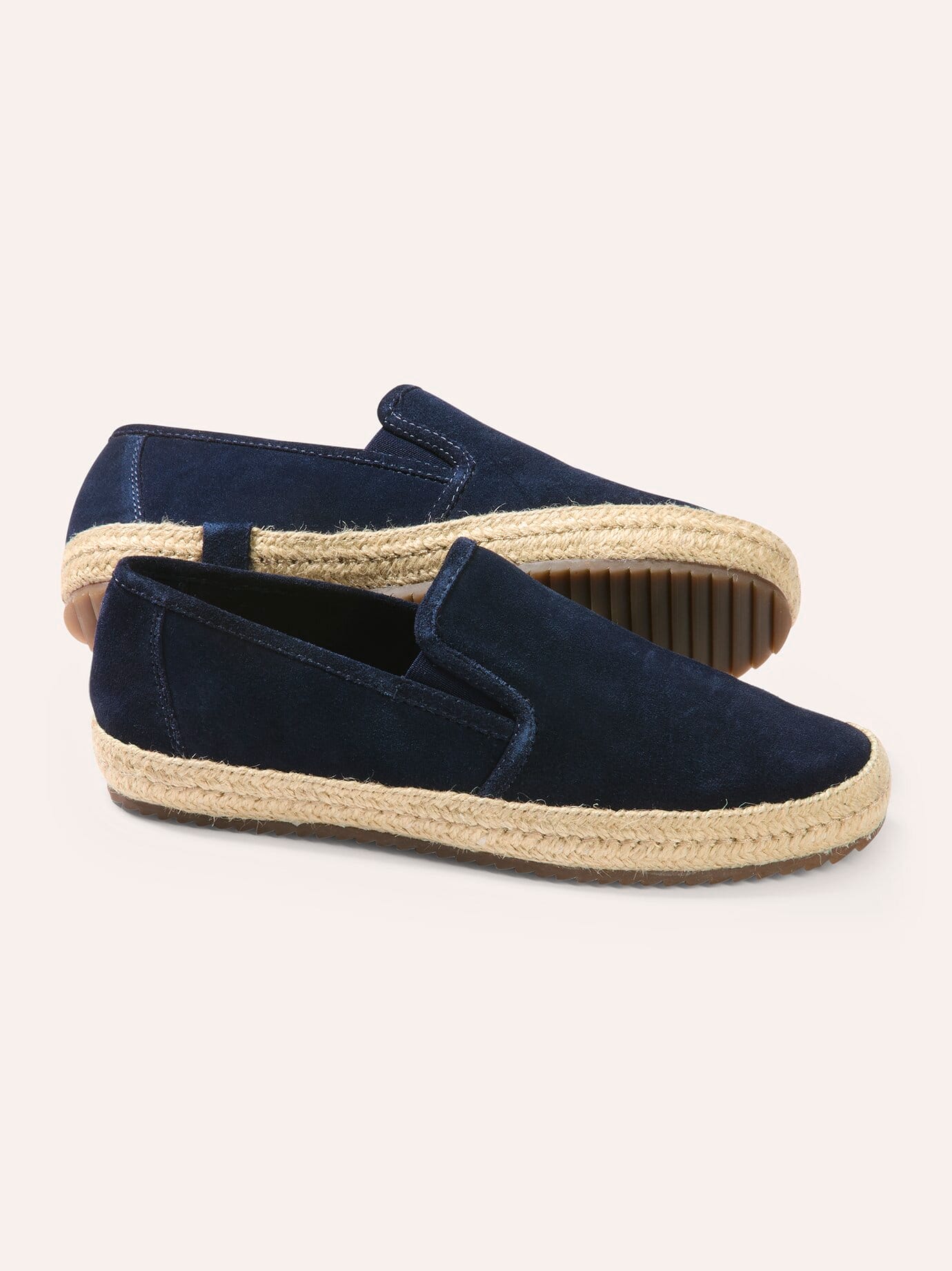Walbusch Espadrilles, noch offen: Größenlauf, Farbe Blau, 43, hochwertiges Veloursleder 2-Komponenten-Sohle Herren