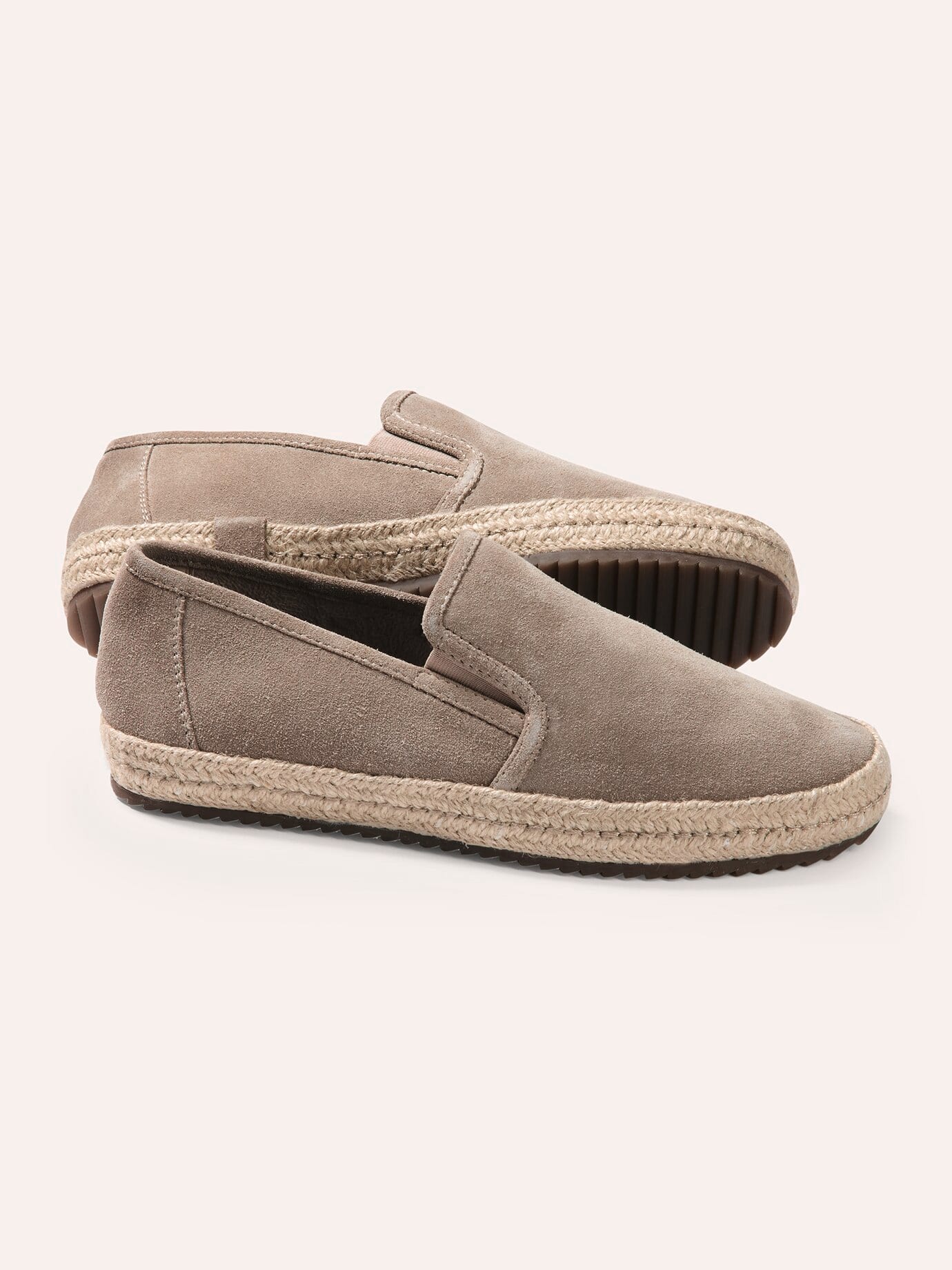 Espadrilles, noch offen: Größenlauf, Farbe Beige, 44, hochwertiges Veloursleder 2-Komponenten-Sohle Herren