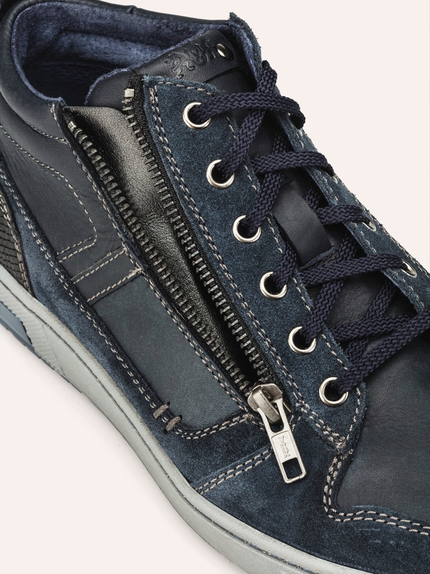 Walbusch Calf Leather High Top Sneaker Blue 41 4