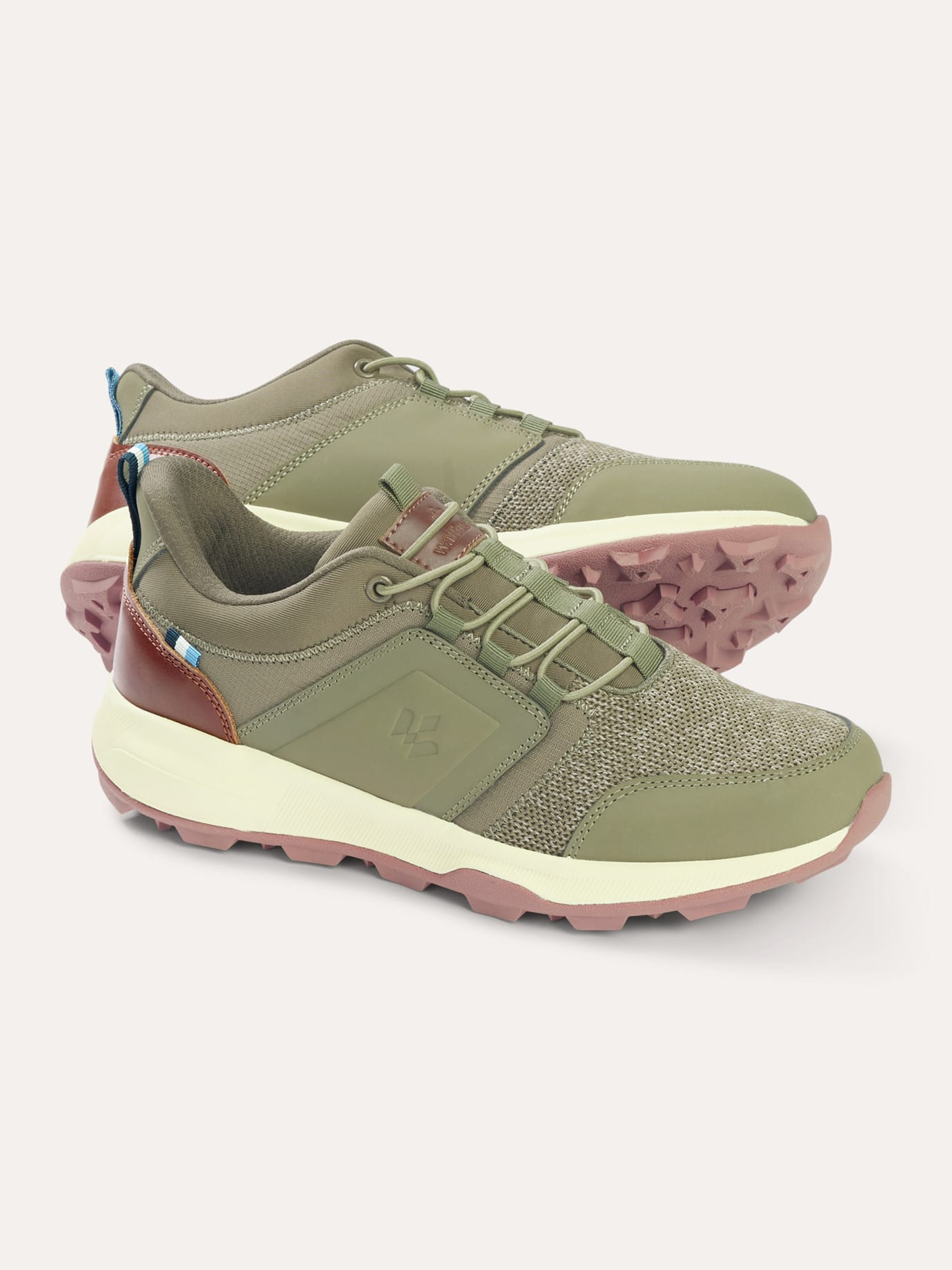 Materialmix Sneaker Mühelos, , Farbe Grün, 42, mühelos anziehbar funktioneller Materialmix Herren