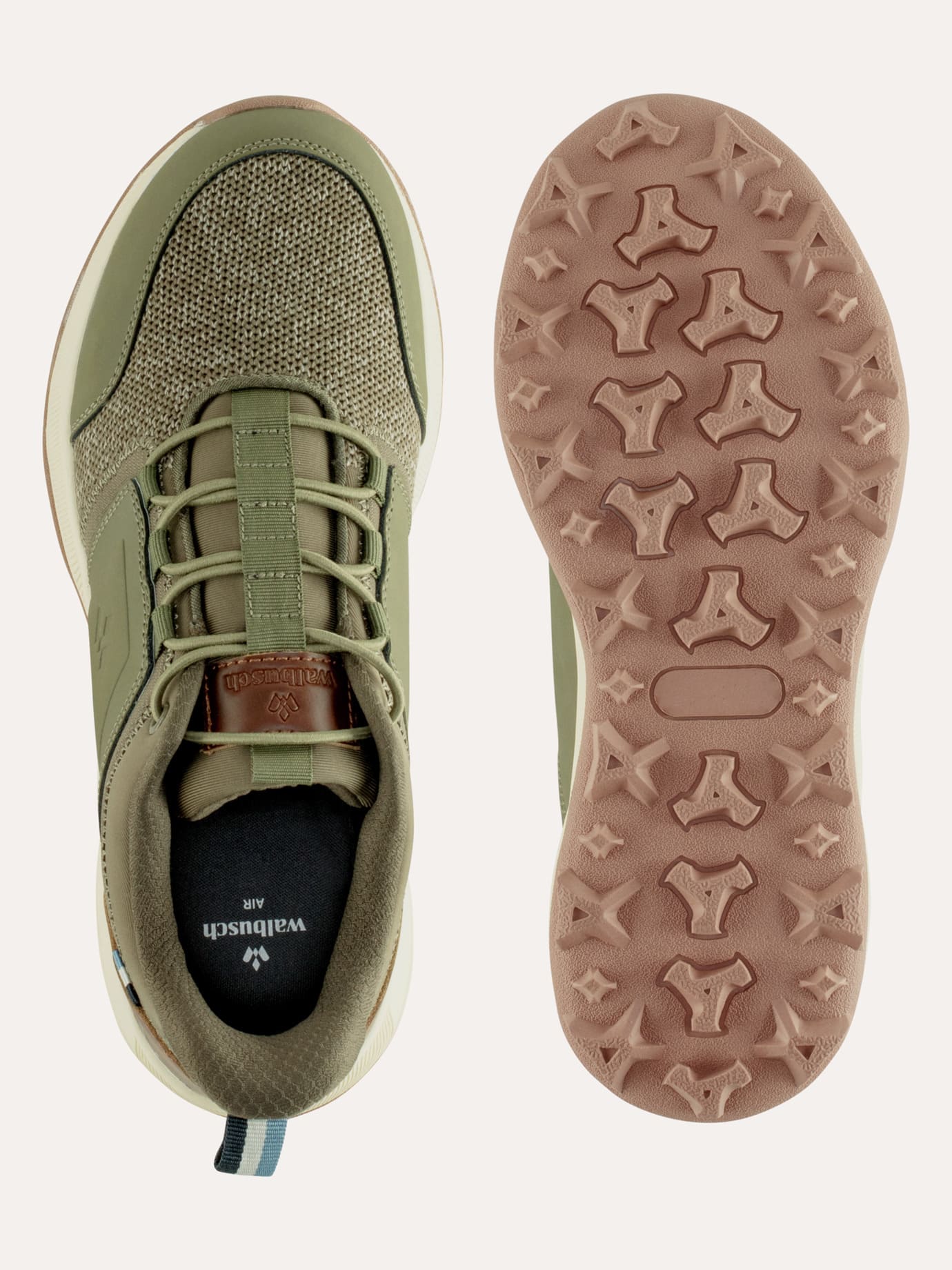 Walbusch Materialmix Sneaker Mühelos, , Farbe Grün, 41, mühelos anziehbar funktioneller Materialmix Herren 2