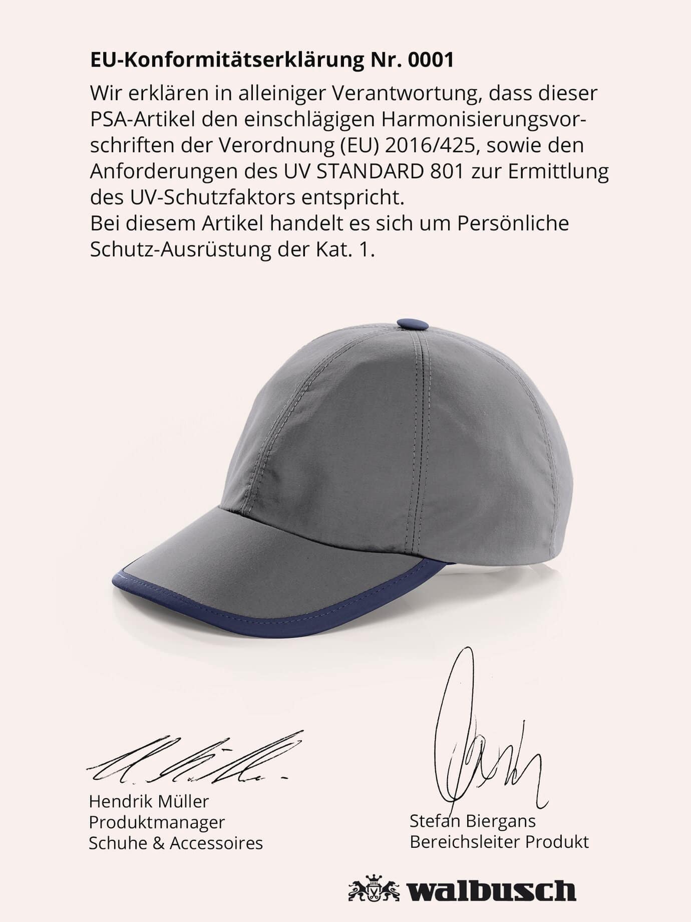 Walbusch Baseballkappe UV-Schutz, , Farbe Grau, 57, frisch durch Coolmax sportlicher Look Herren 4