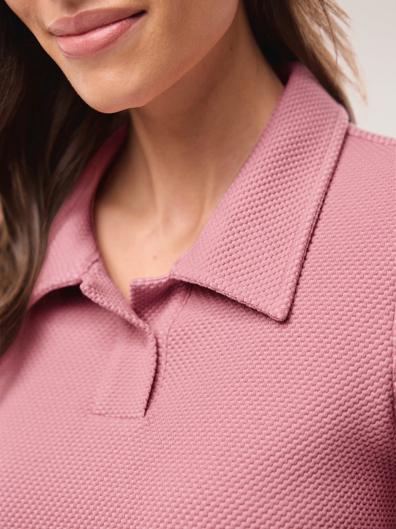 Walbusch Struktur Polo Damen Rosa 46 4