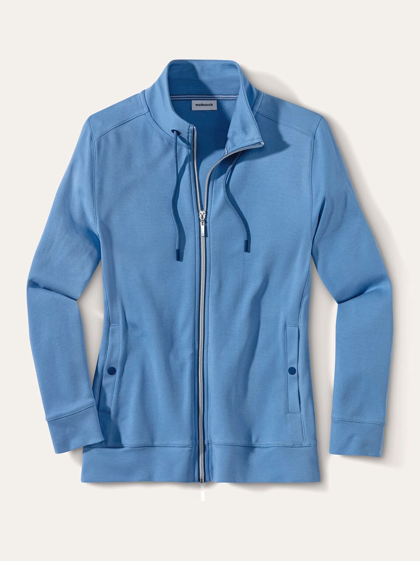 Walbusch Baumwollstretch Jacke, normale Größen, Farbe Blau, 40, hautsympathische Baumwolle bequem dank Elasthan Damen 3