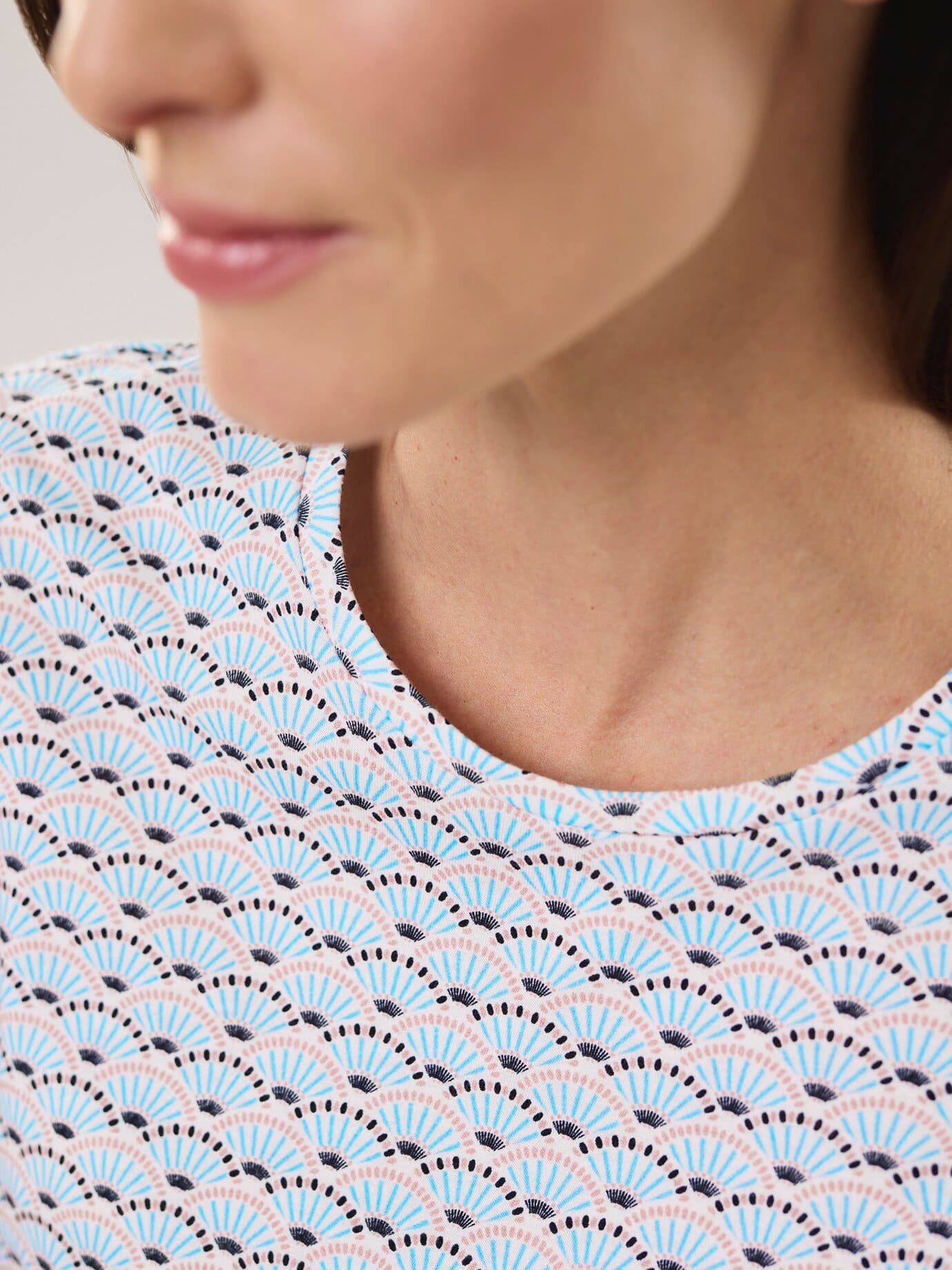 Walbusch Schlafshirt Everynight, normale Größen, Farbe Blau, 36, weicher Baumwoll-Jersey herrlich bequem Damen 4