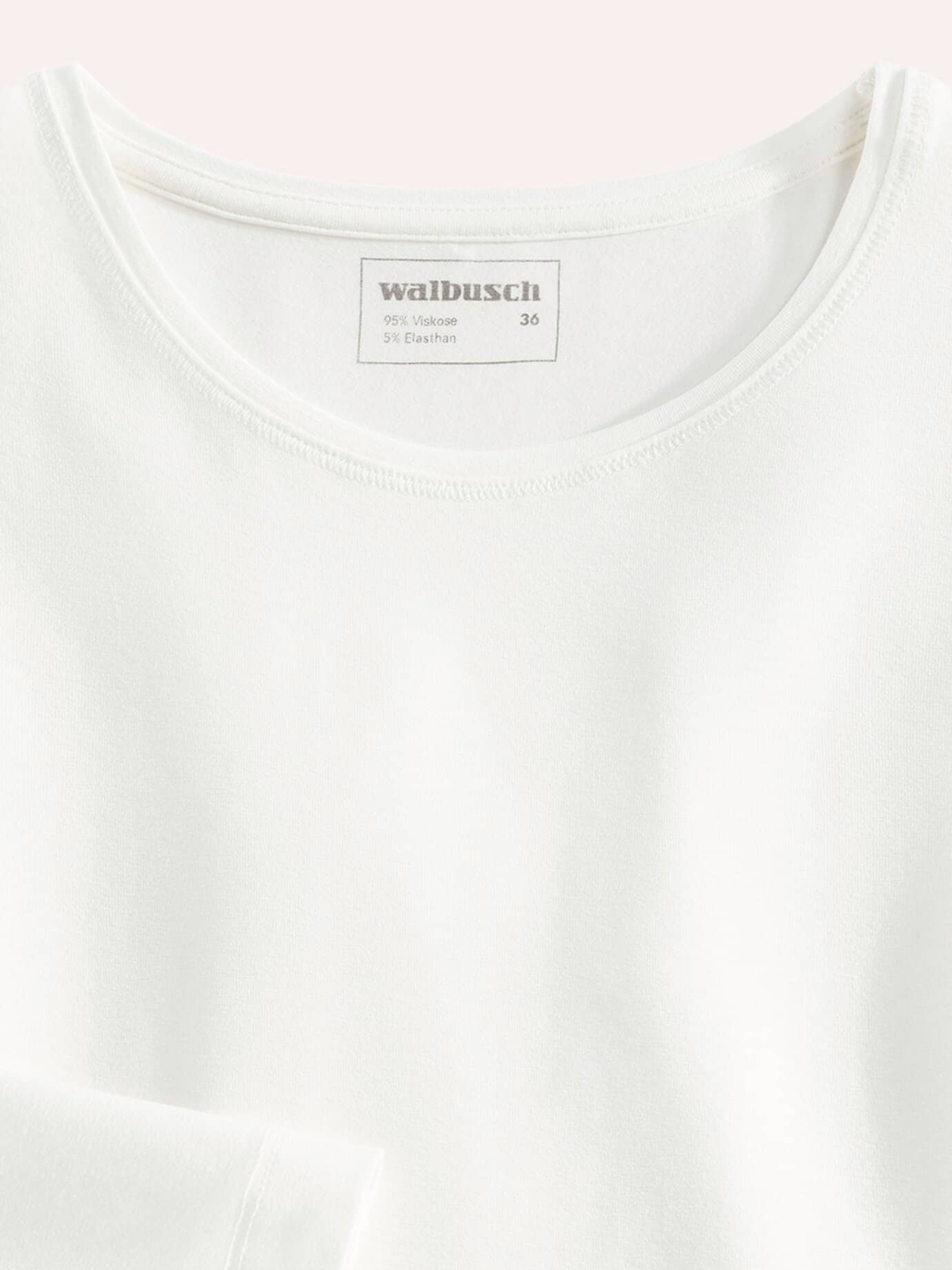 Walbusch Viskose-Shirt Langarm Weiß 38 4