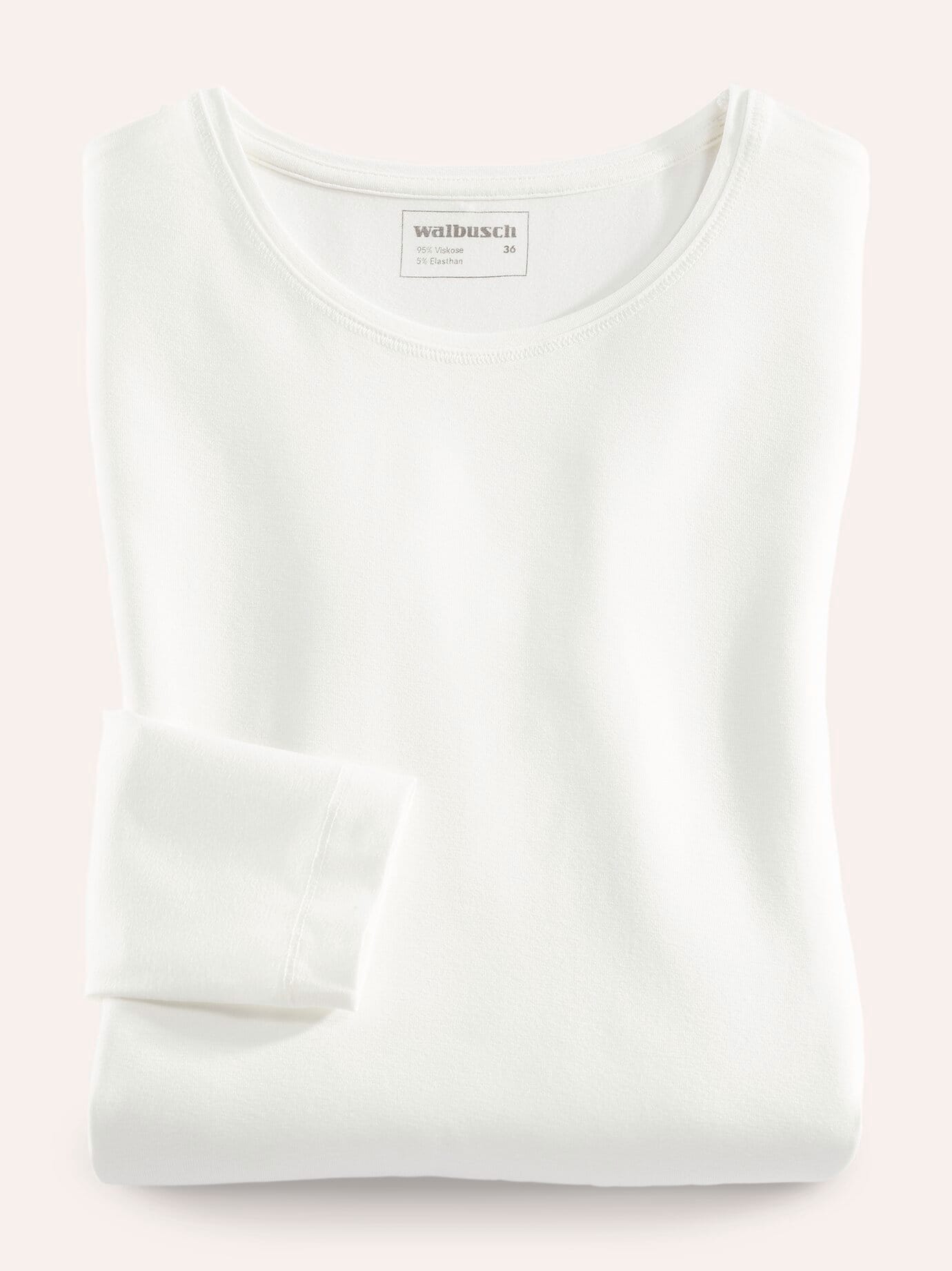 Walbusch Viskose-Shirt Langarm Weiß 38 3