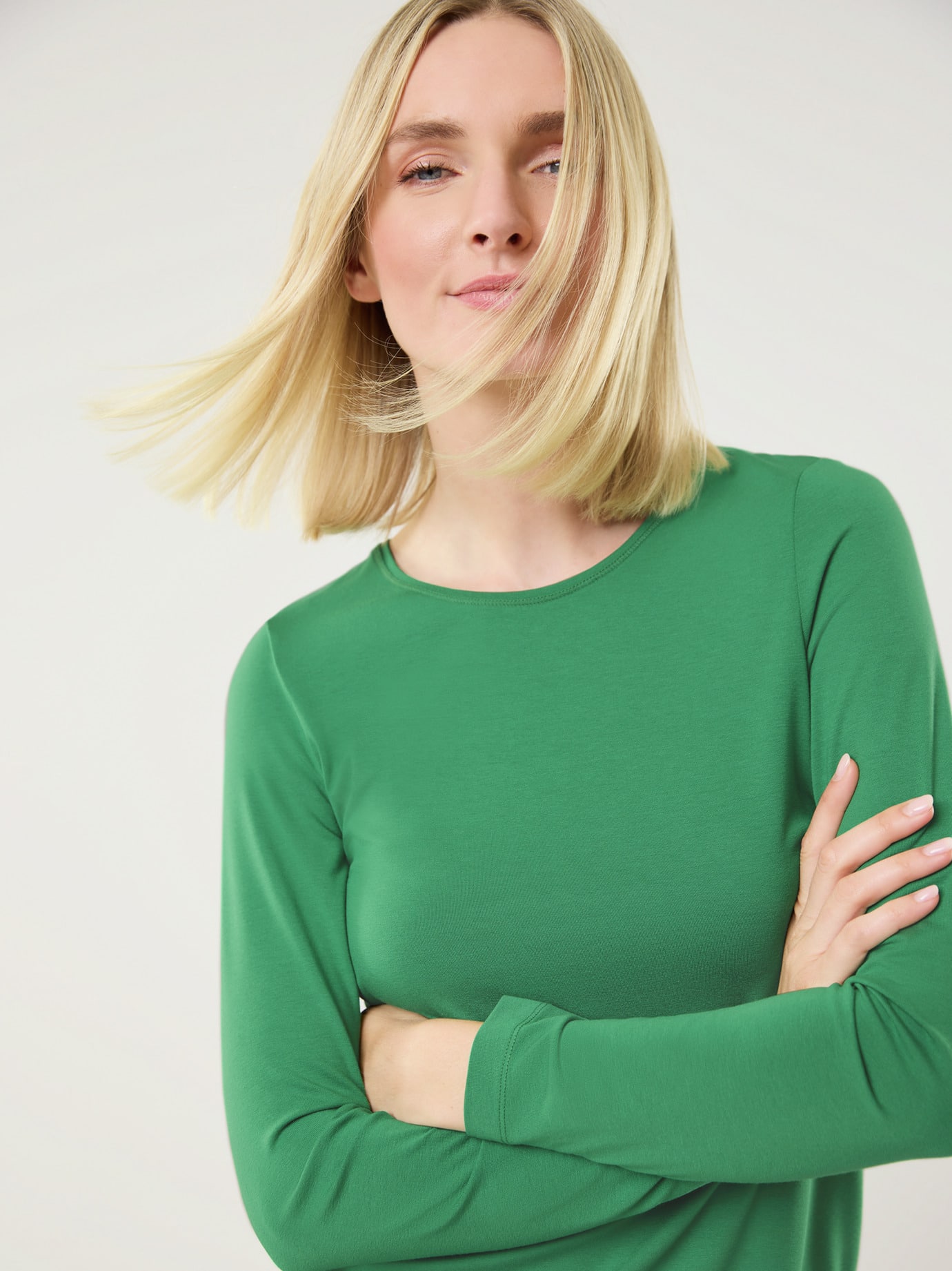 Thumbnail - Viskose-Shirt Langarm