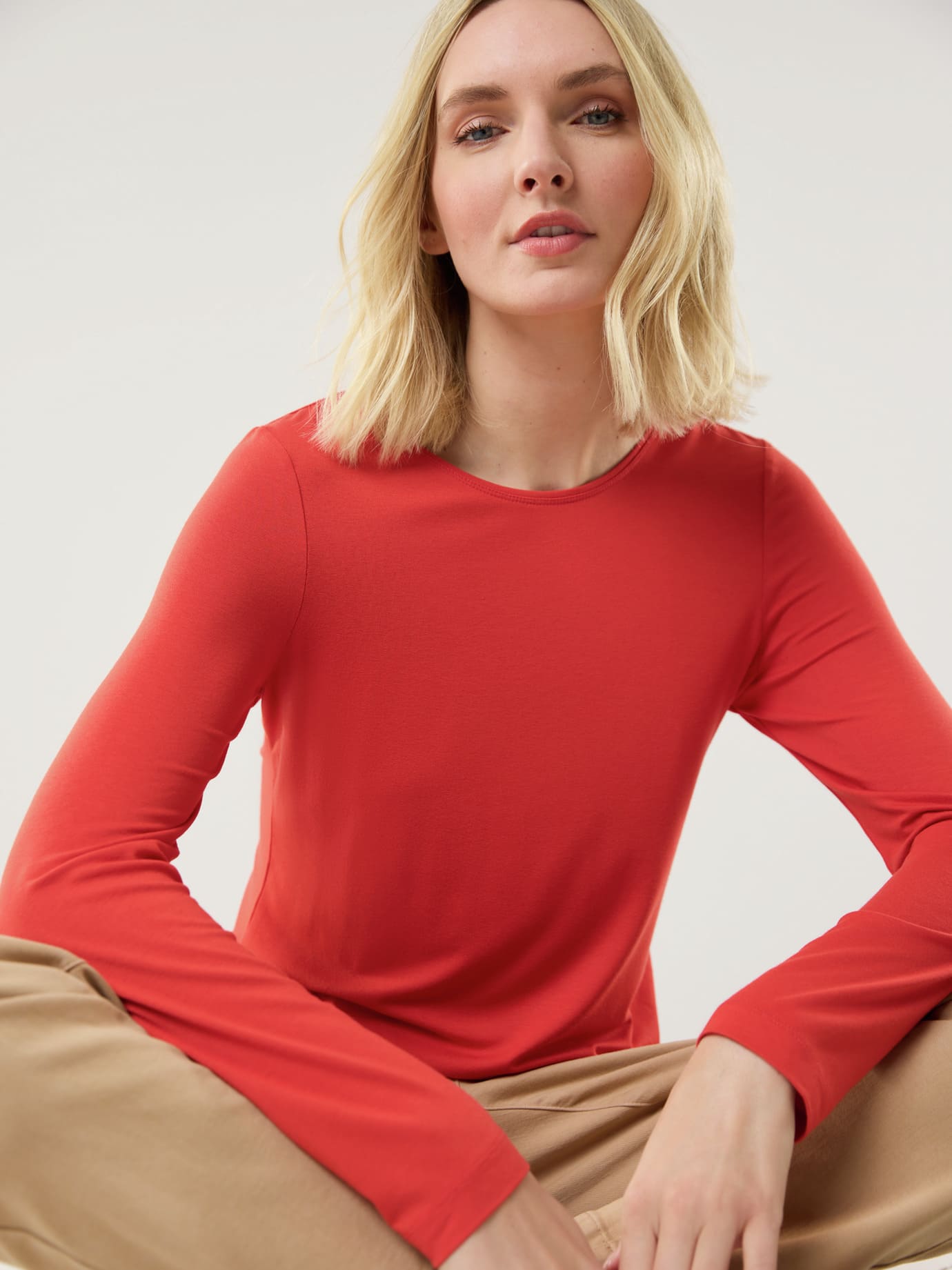 Thumbnail - Viskose-Shirt Langarm