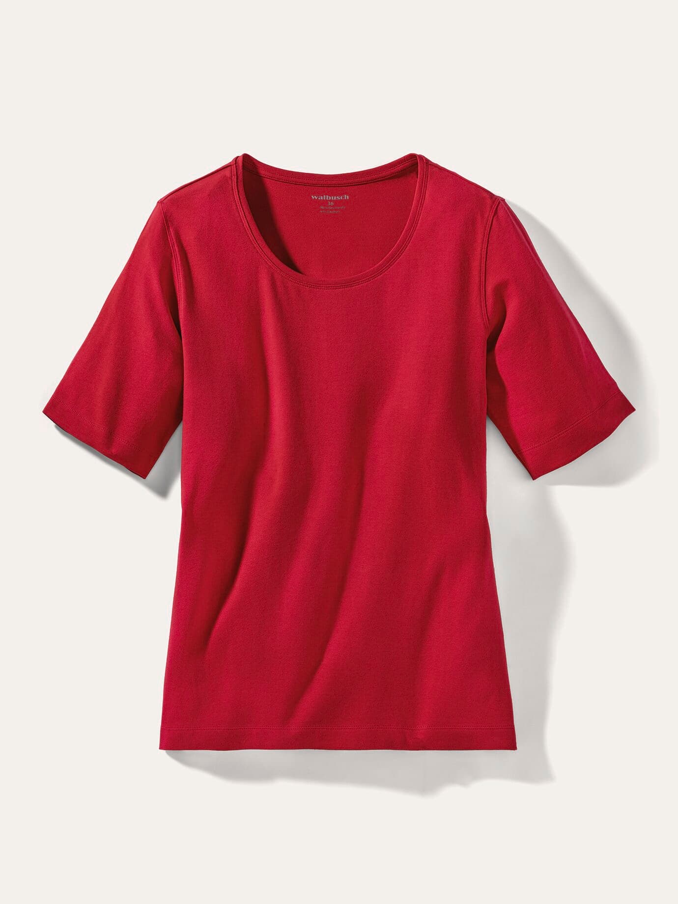 Walbusch Cotton Basic Shirt Half Sleeve Red 46 3