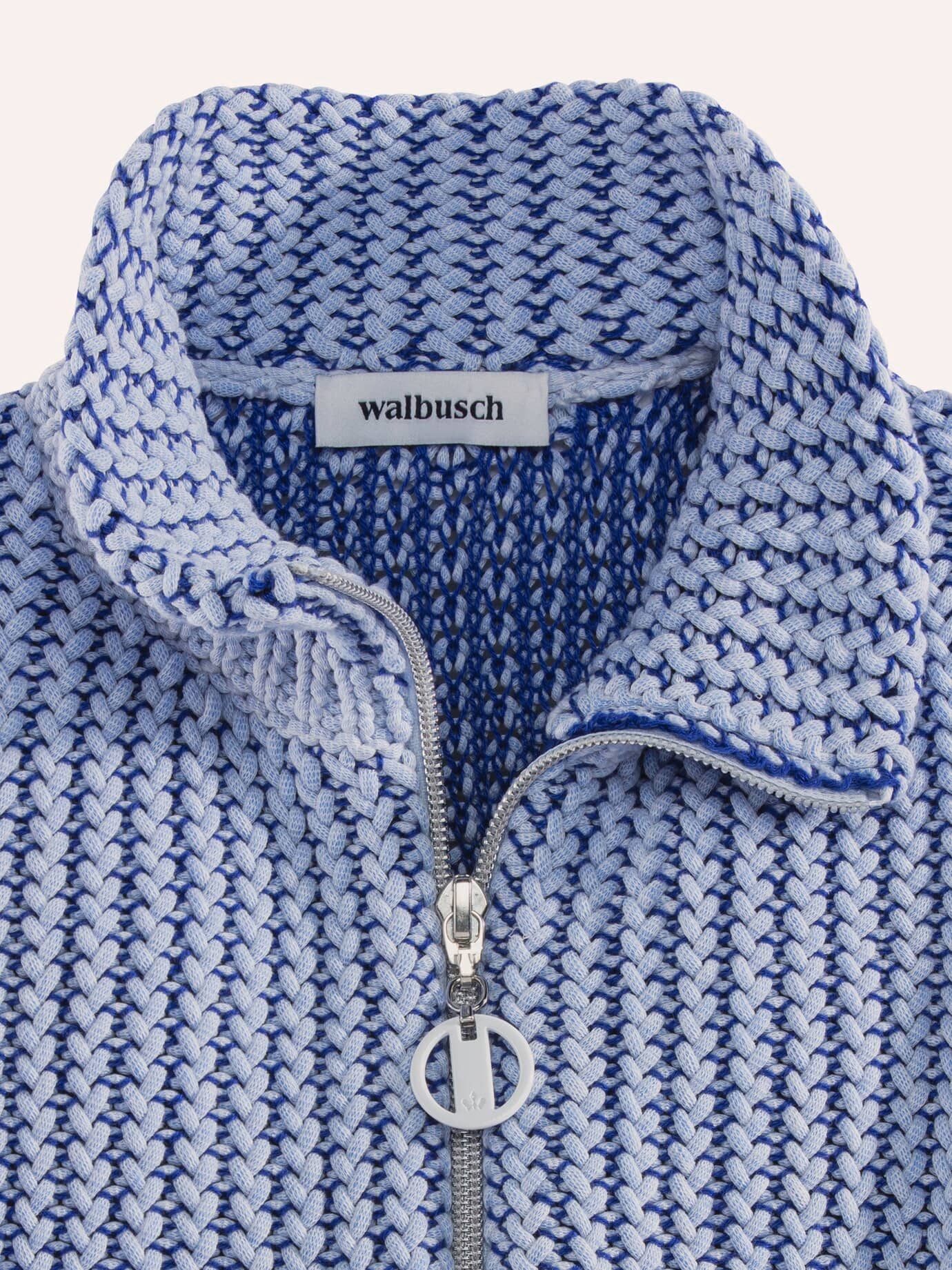 Walbusch Reliefstruktur-Strickjacke, normale Größen, Farbe Blau, 44, leichtes Bändchengarn mit hochwertiger Mako-Baumwolle Damen 3