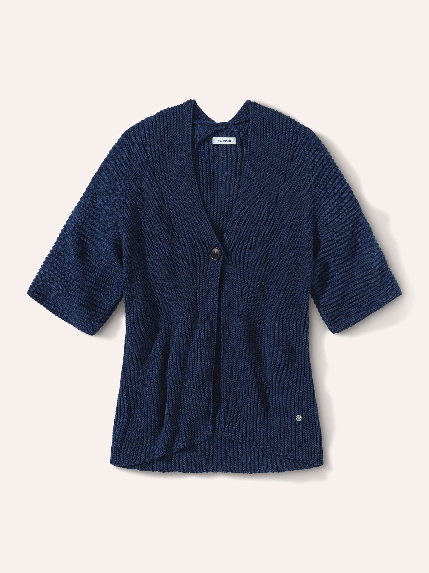 Walbusch Gilet Tricot Fil Ruban Bleu 38 7