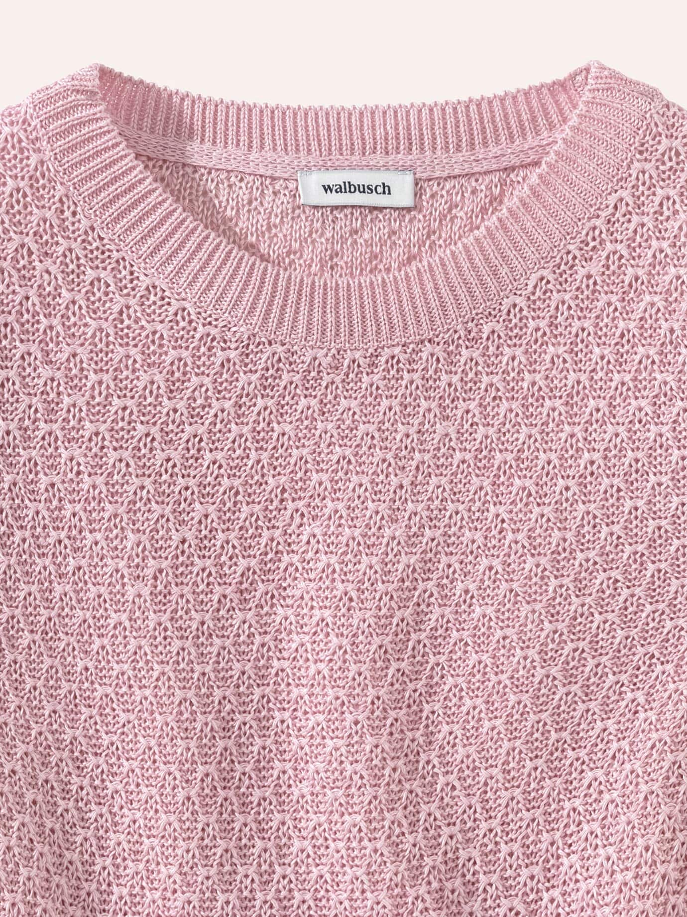 Walbusch Edelgarn-Pullover Lino, normale Größen, Farbe Rosa, 48, reines Leinen italienisches Garn Damen 4