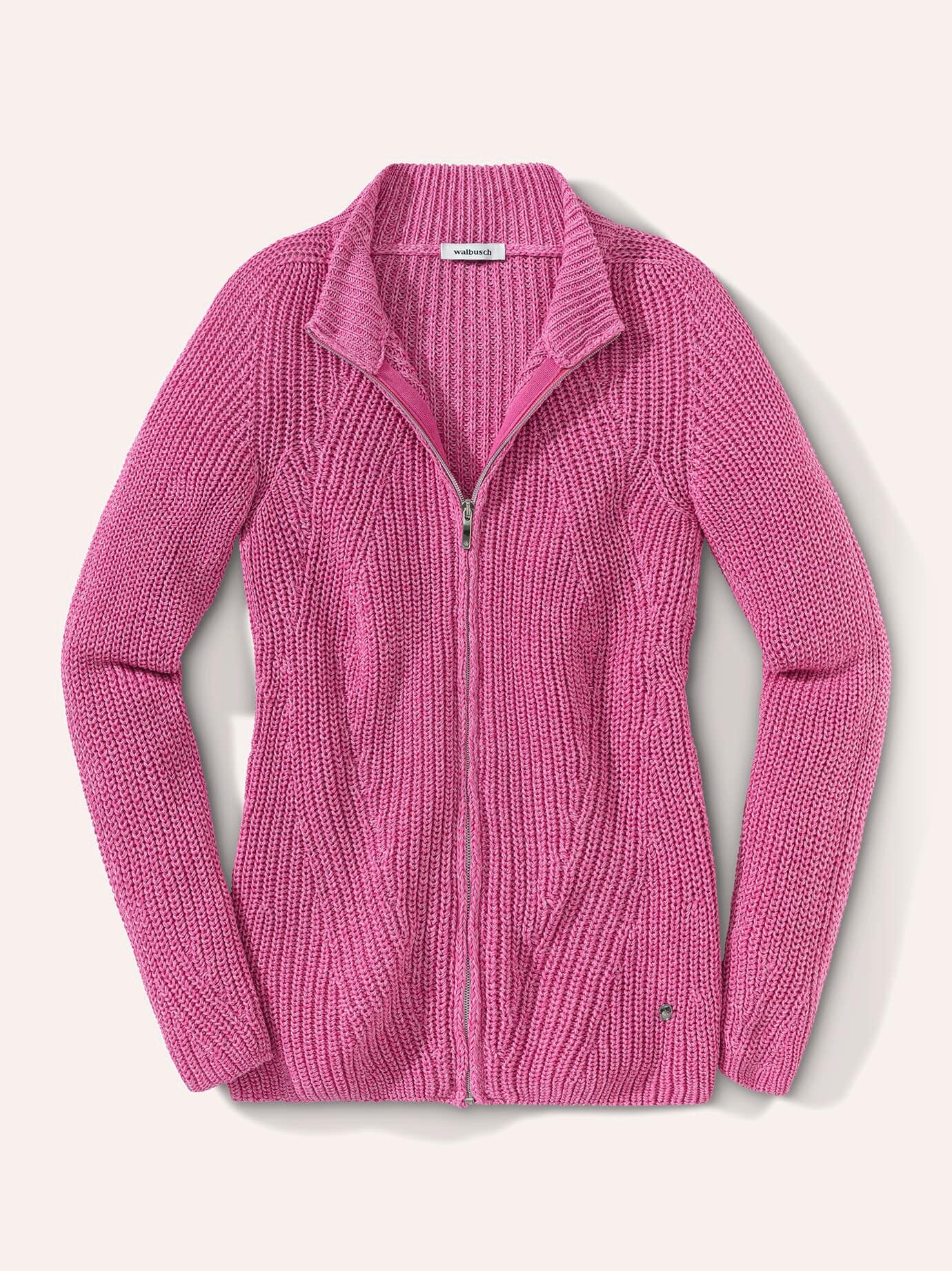 Walbusch Nahtlose Patentstrickjacke Pink Größe 46 3