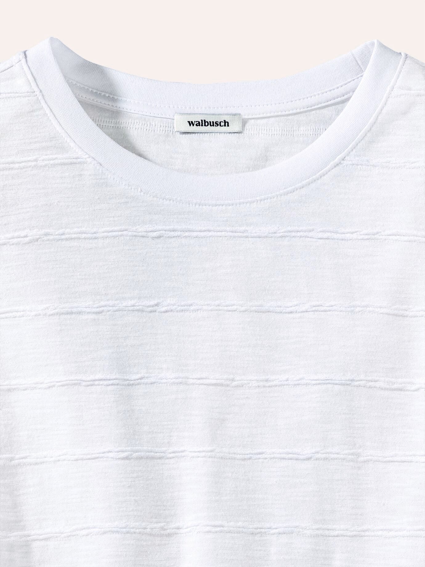 Walbusch Cotton Shirt Striped Texture White 44 3