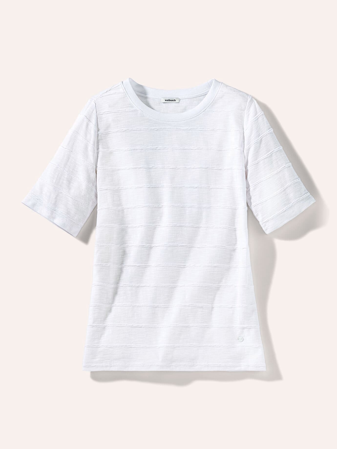 Walbusch Cotton Shirt Striped Texture White 44 2