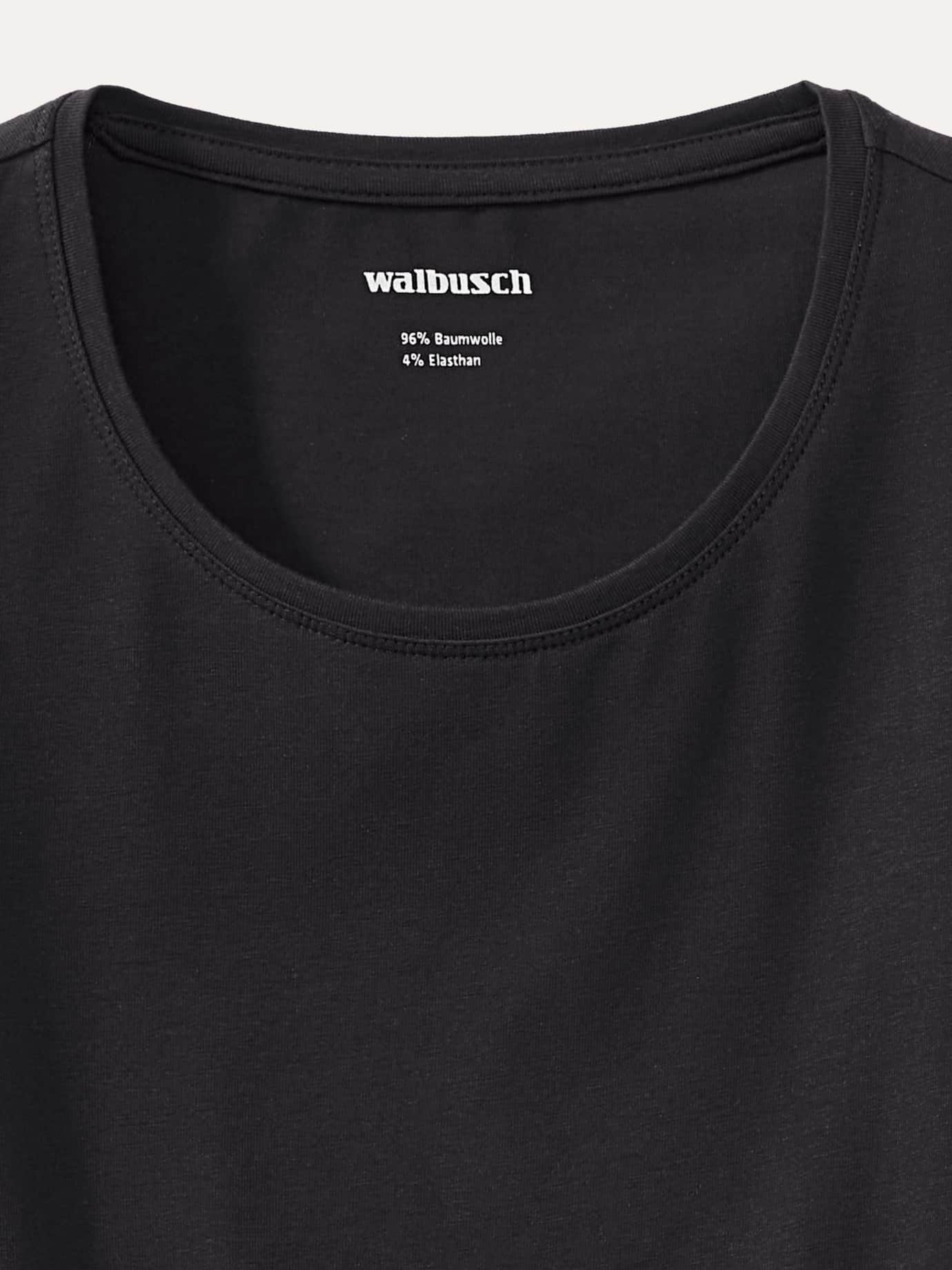 Walbusch Baumwoll-Basic-Shirt Langarm, normale Größen, Farbe Schwarz, 44, tolles Basic-Shirt angenehme Baumwollmischung Damen 4