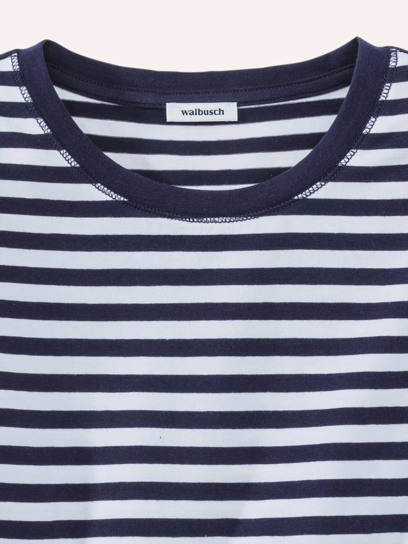 Walbusch Baumwoll Ringelshirt, normale Größen, Farbe Blau, 46, hautsympathische Baumwolle bequem, da elastisch Damen 4