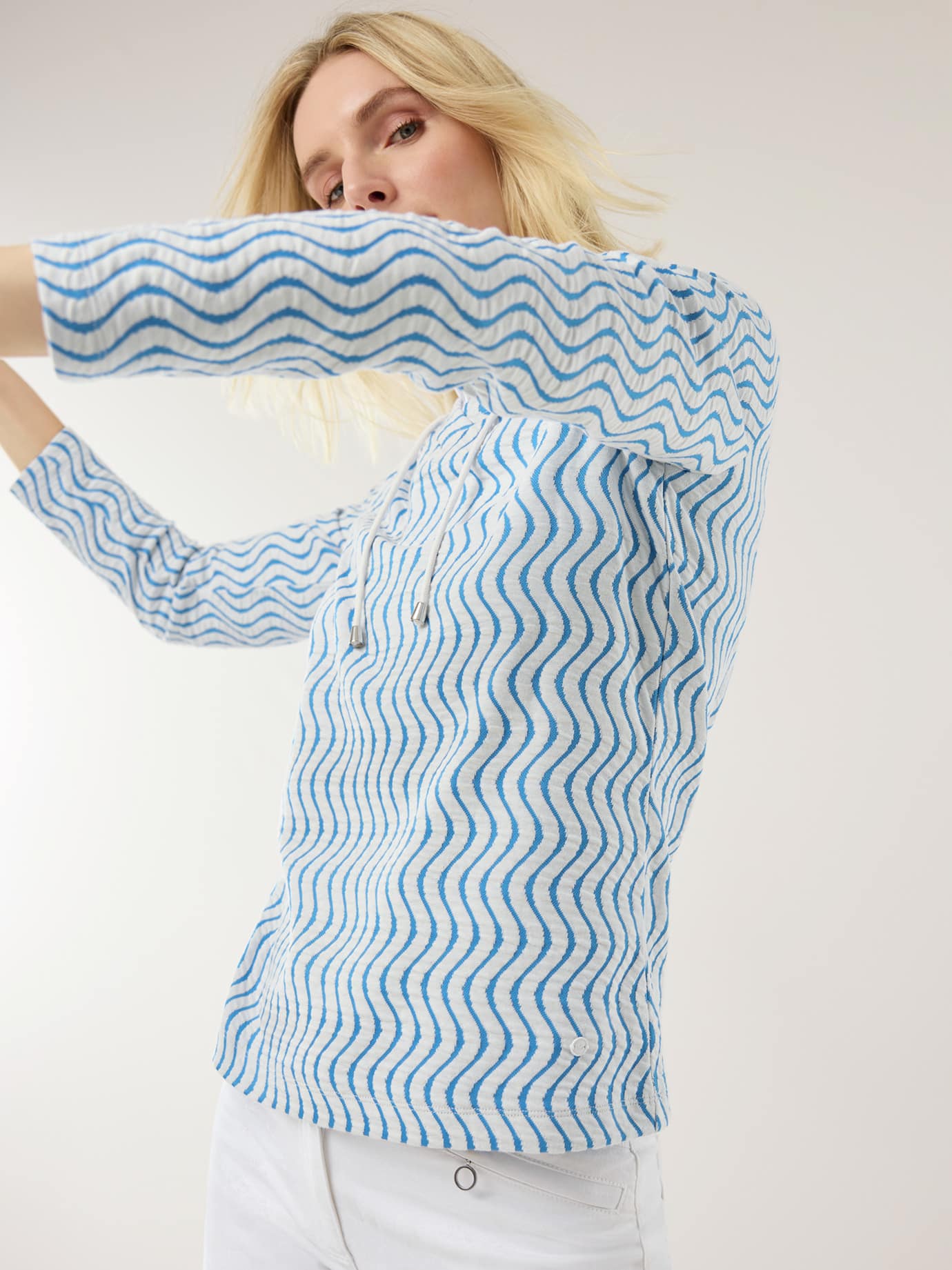 Walbusch Sweatshirt perfekte Welle Blau 40 2