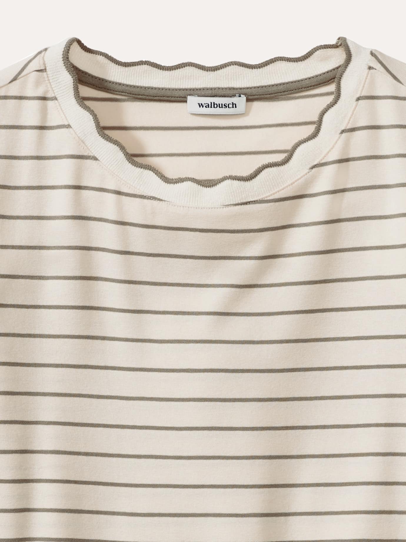 Walbusch Ringelshirt Wellenband, normale Größen, Farbe Weiß, 40, Wellenband am Ausschnitt weiche Viskosemischung Damen 3