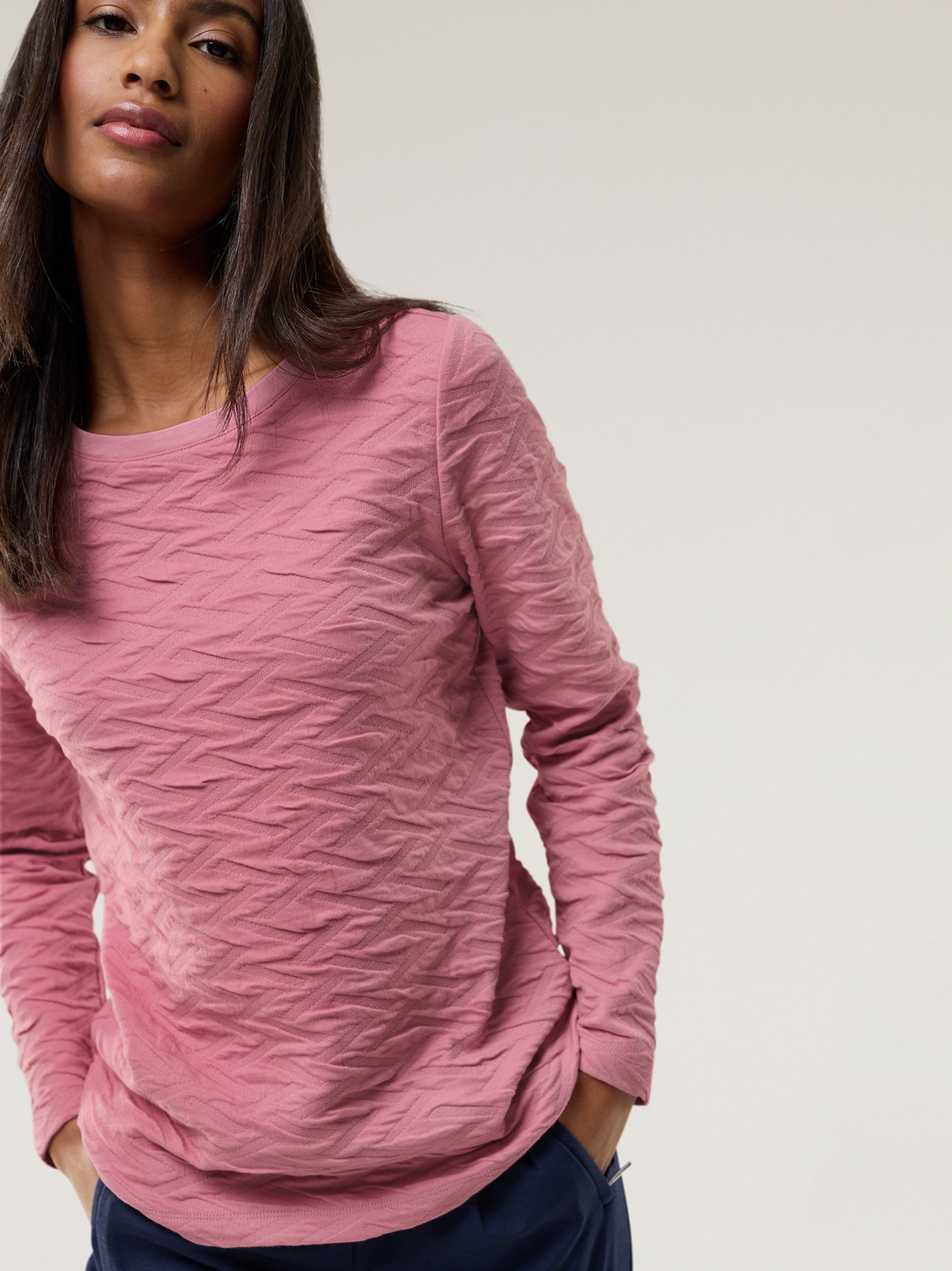 Jacquard-Sweaty 3D Rosenholz