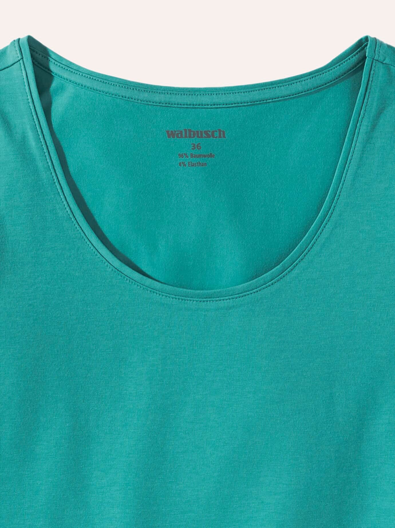 Walbusch Baumwoll-Basic-Top, normale Größen, Farbe Grün, 50, hautsympathische Baumwolle bequem, da elastisch Damen 4