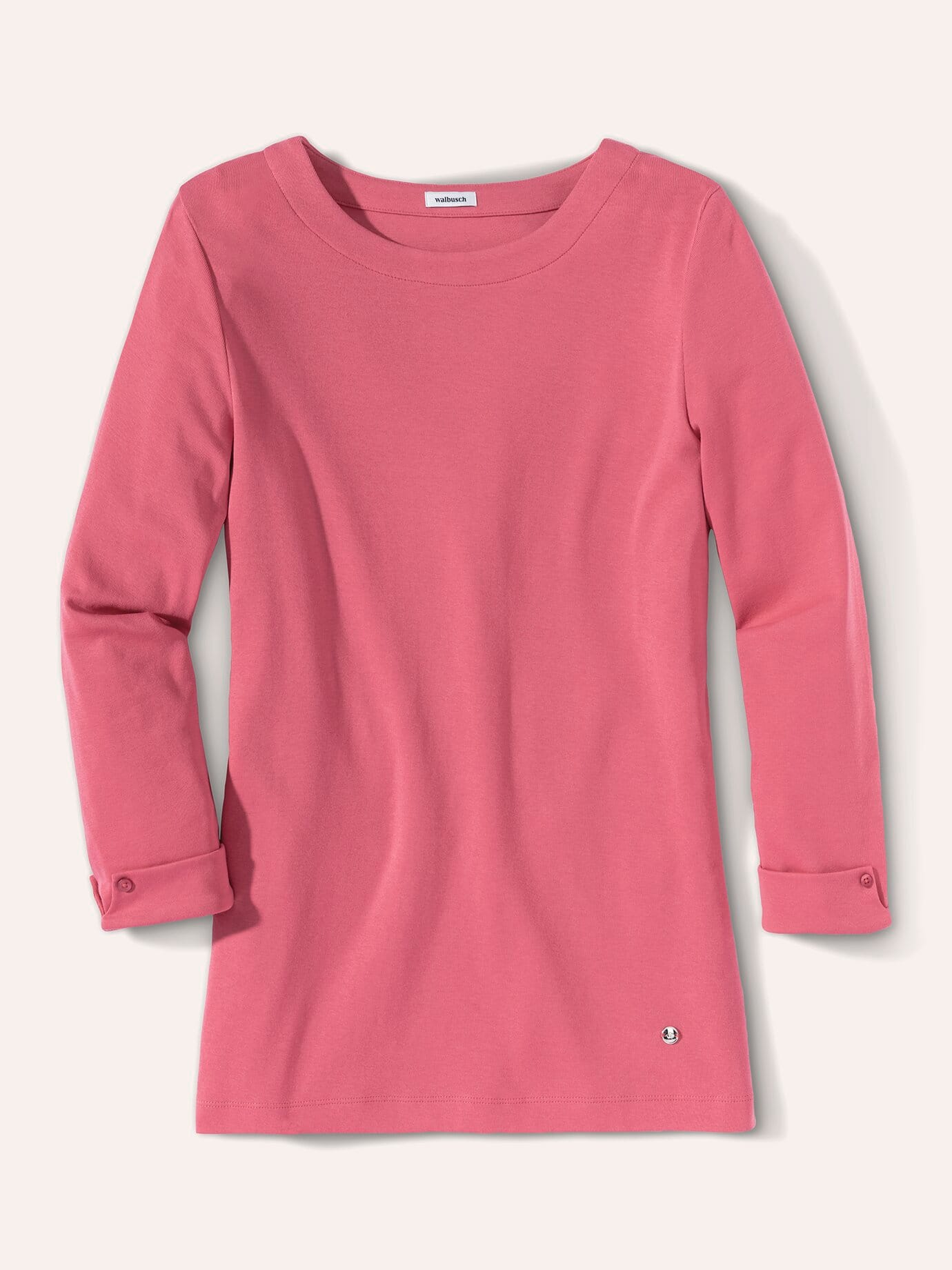 Walbusch Baumwollshirt Softrib, normale Größen, Farbe Pink, 38, hautsympathische Baumwolle bequem, da elastisch Damen 3