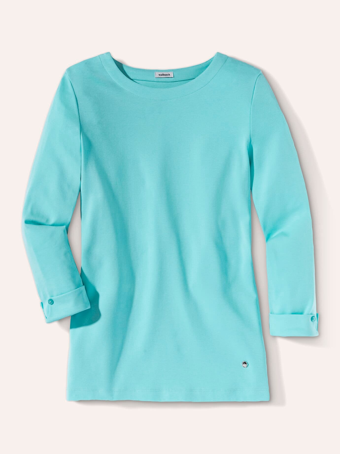 Walbusch Baumwollshirt Softrib, normale Größen, Farbe Blau, 36, hautsympathische Baumwolle bequem, da elastisch Damen 3