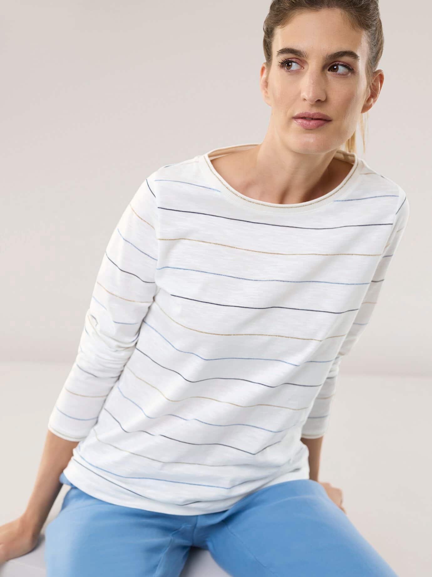 Thumbnail - Baumwollshirt Lurexringel