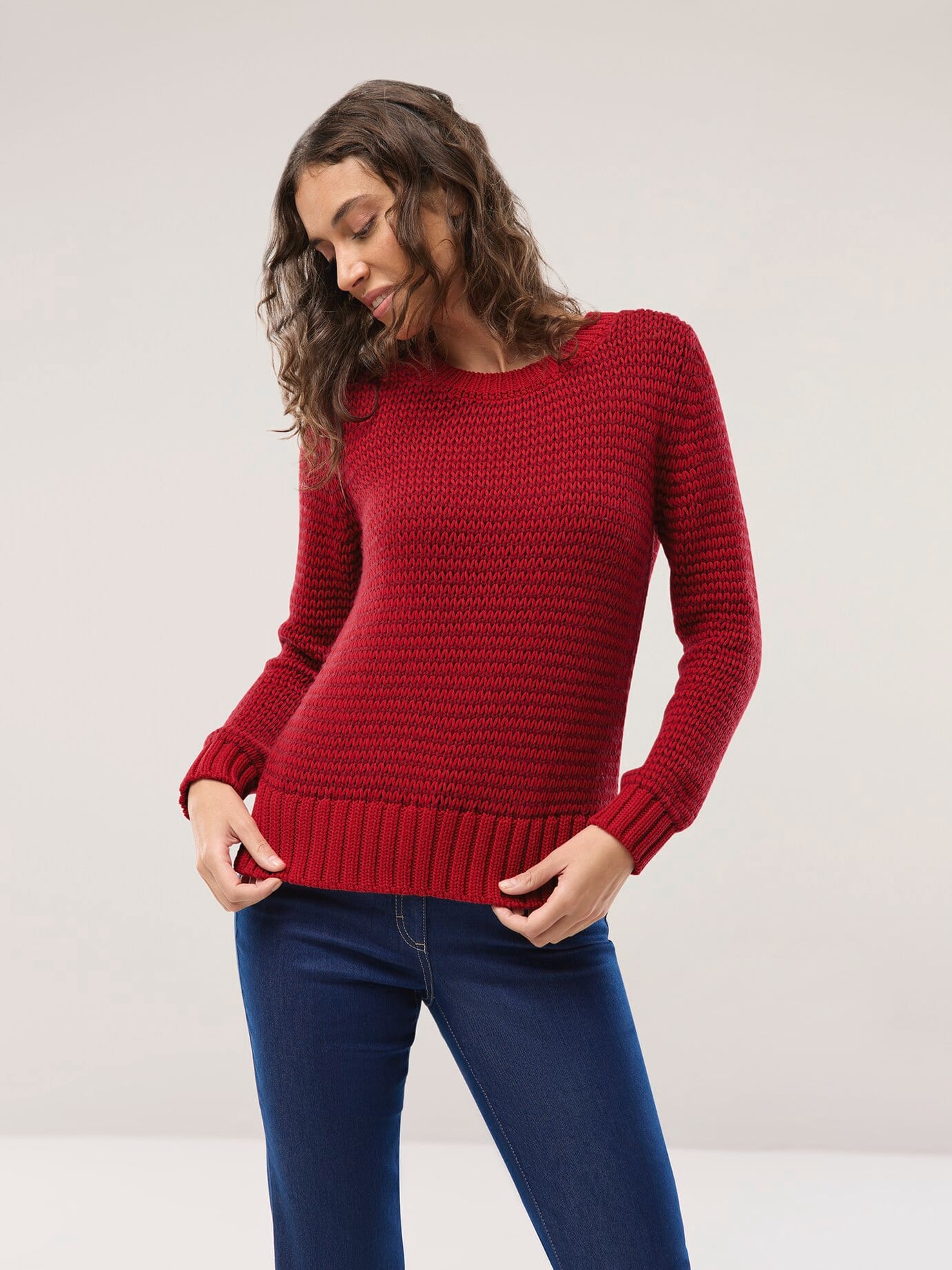 Thumbnail - Pullover mit dezentem Streifen