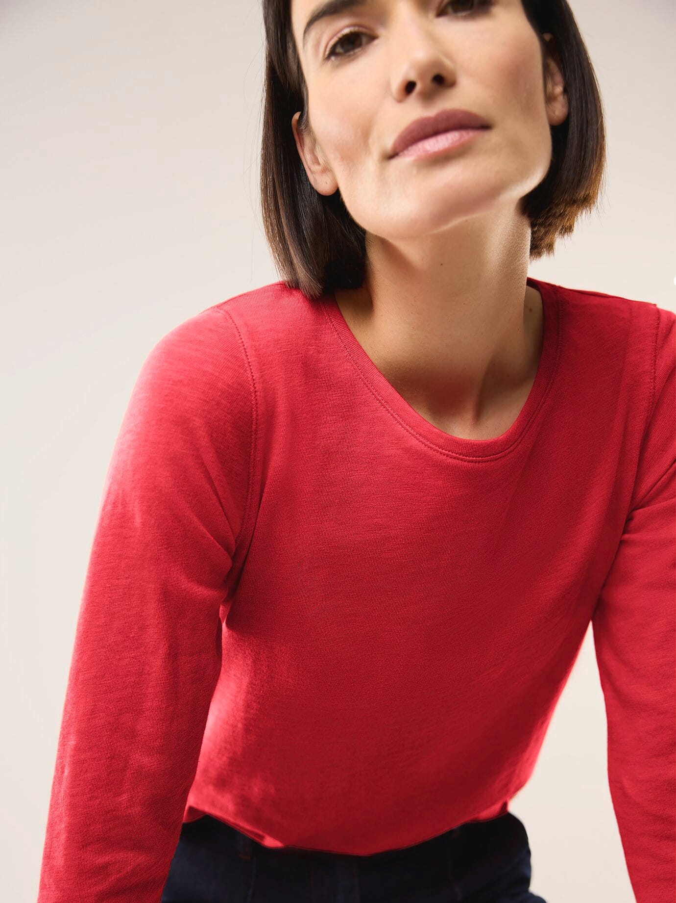Walbusch Baumwollshirt aus Flammengarn, normale Größen, Farbe Rot, 52, reine Baumwolle Flammengarn Damen 2