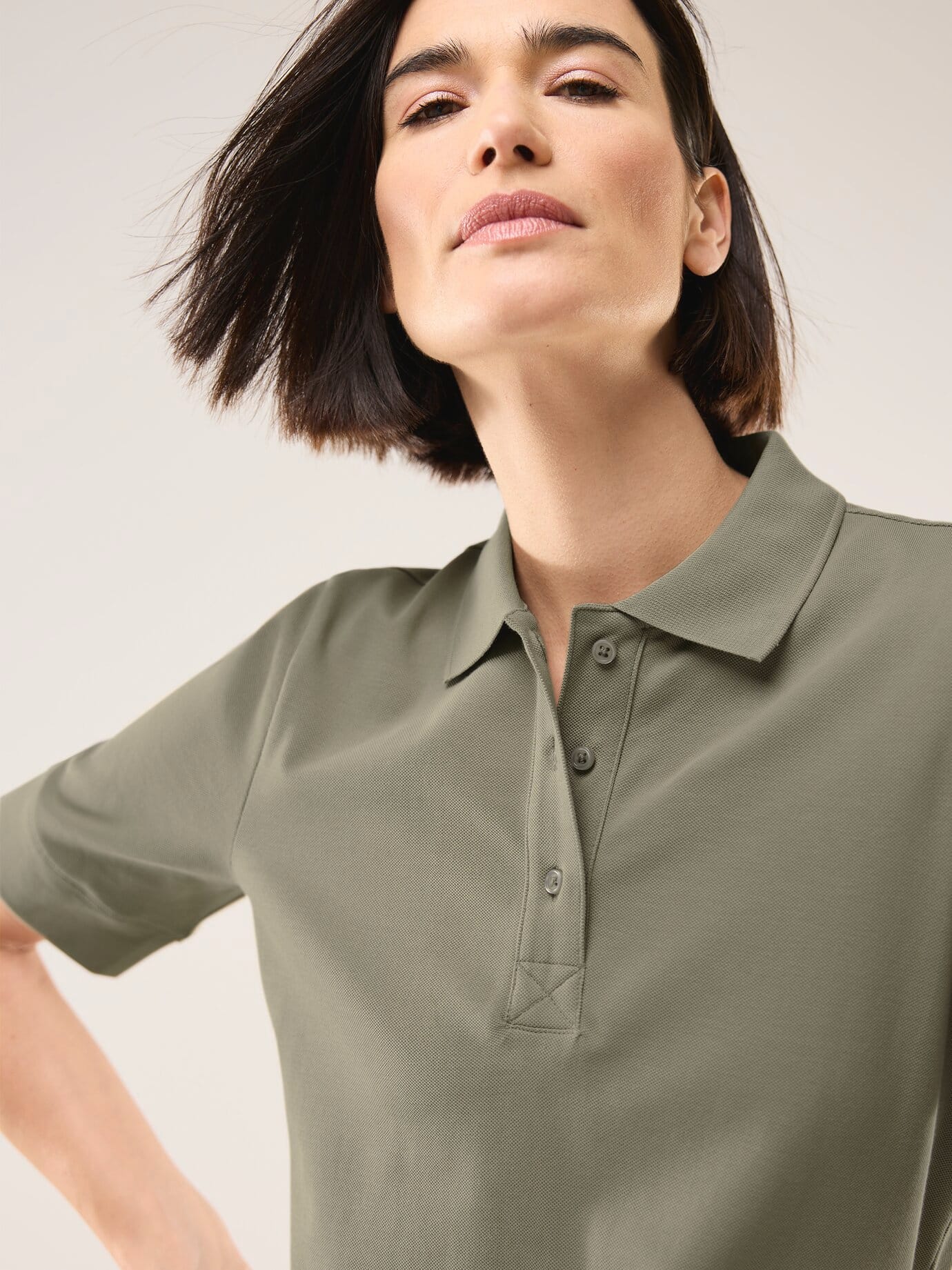 Walbusch Pimacotton Basic Polo Half Sleeve Green 46 2