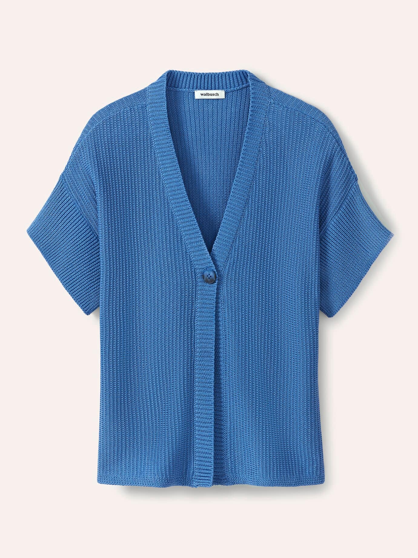 Walbusch Strickweste Strukturmuster Blau Grösse 52 3