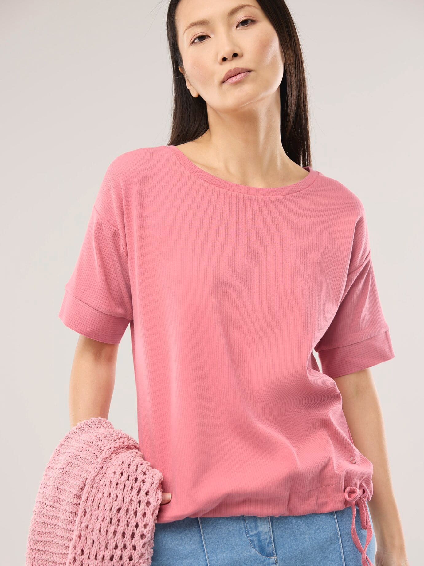 Thumbnail - Blousonshirt in Rippenstruktur