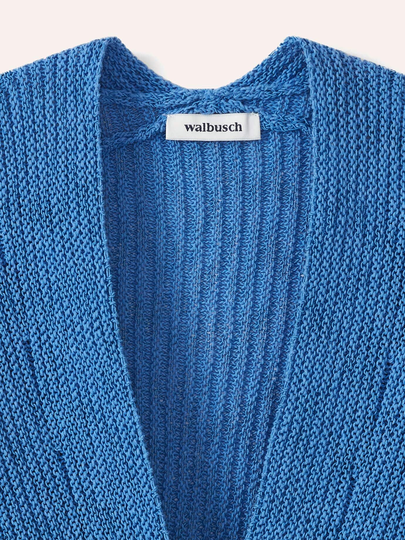 Walbusch Gilet Tricot Fil Ruban Bleu 38 4