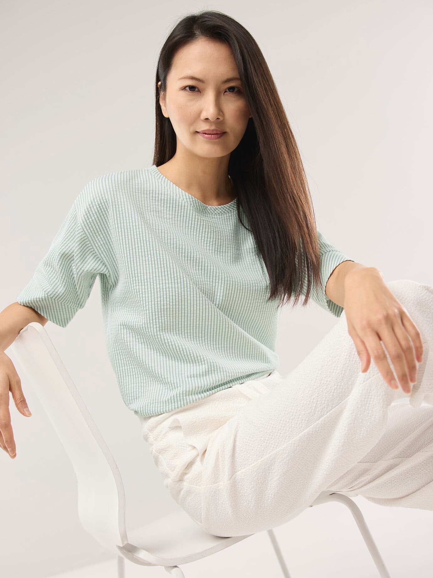 Thumbnail - Streifenshirt Seersucker