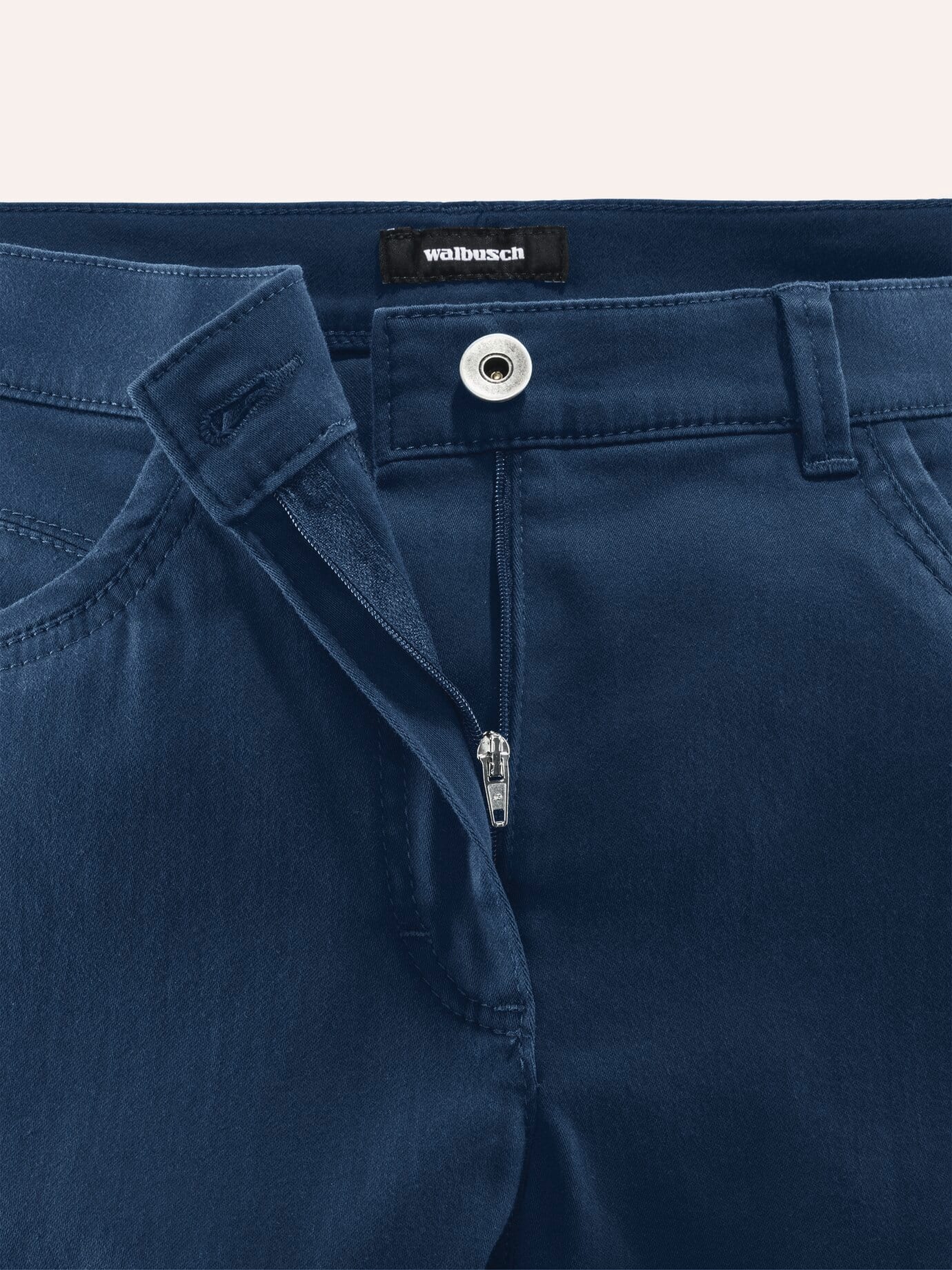 Walbusch Extraglatt Baumwollhose Blau 52 8