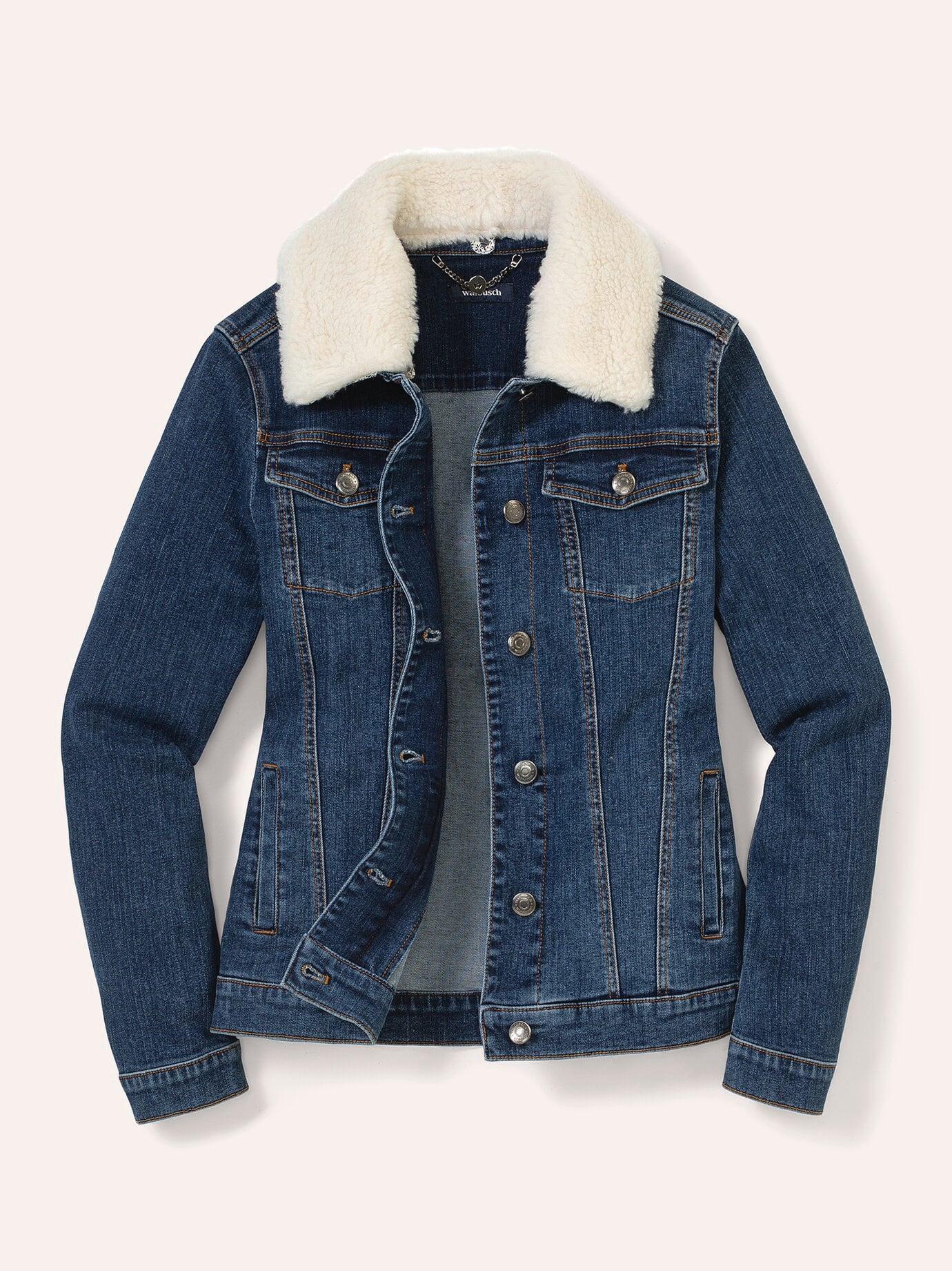 Walbusch Denim Jacket Removable Collar Blue 42 2