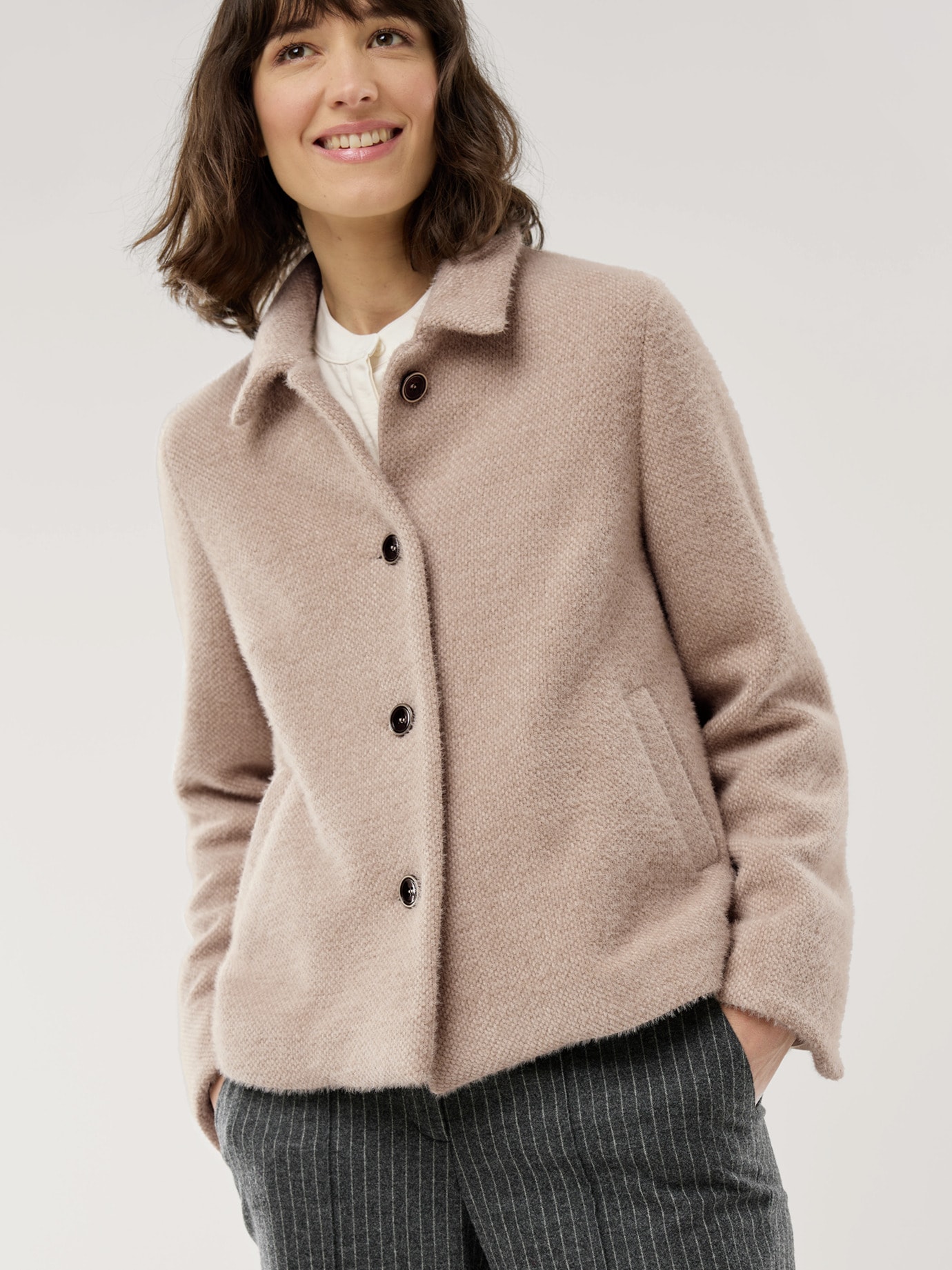 Kuscheljacke Creme