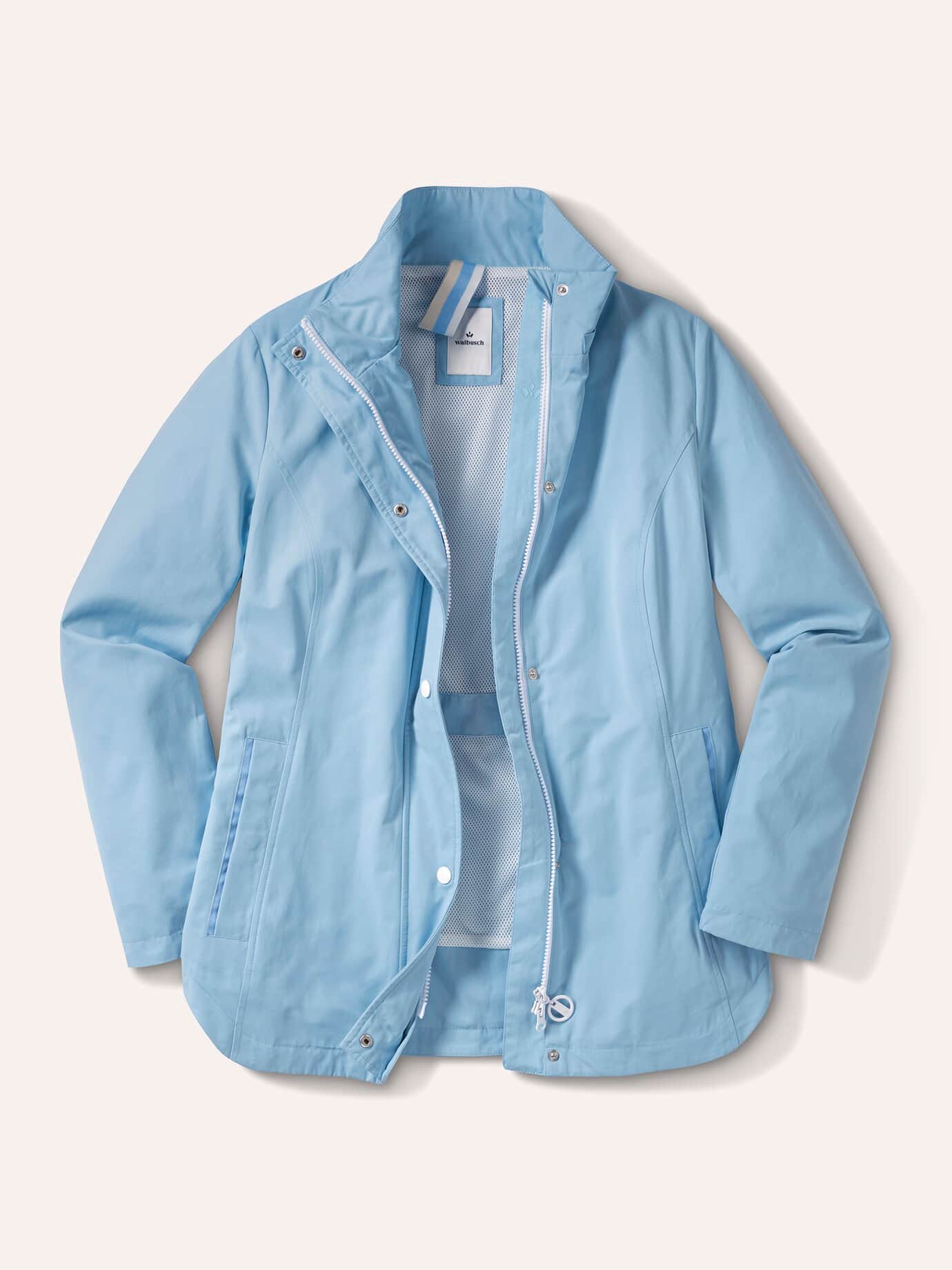 Walbusch Sommerjacke Baumwolltouch, normale Größen#Kurzgrößen, Farbe Blau, 50, weicher Baumwollgriff luftiges Netzfutter Damen 3