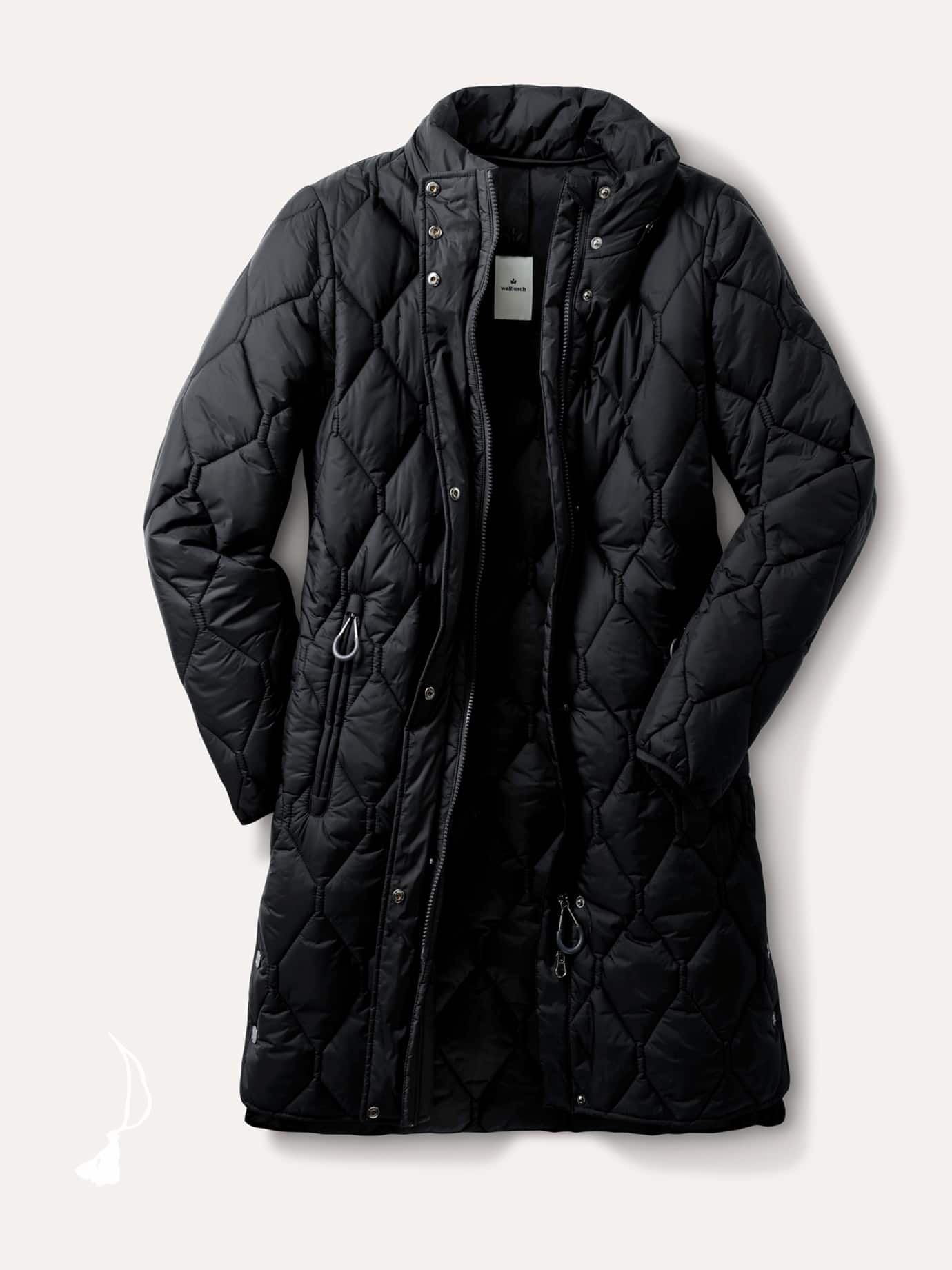 Walbusch Thermo Sandwich Quilted Coat Black 38 3