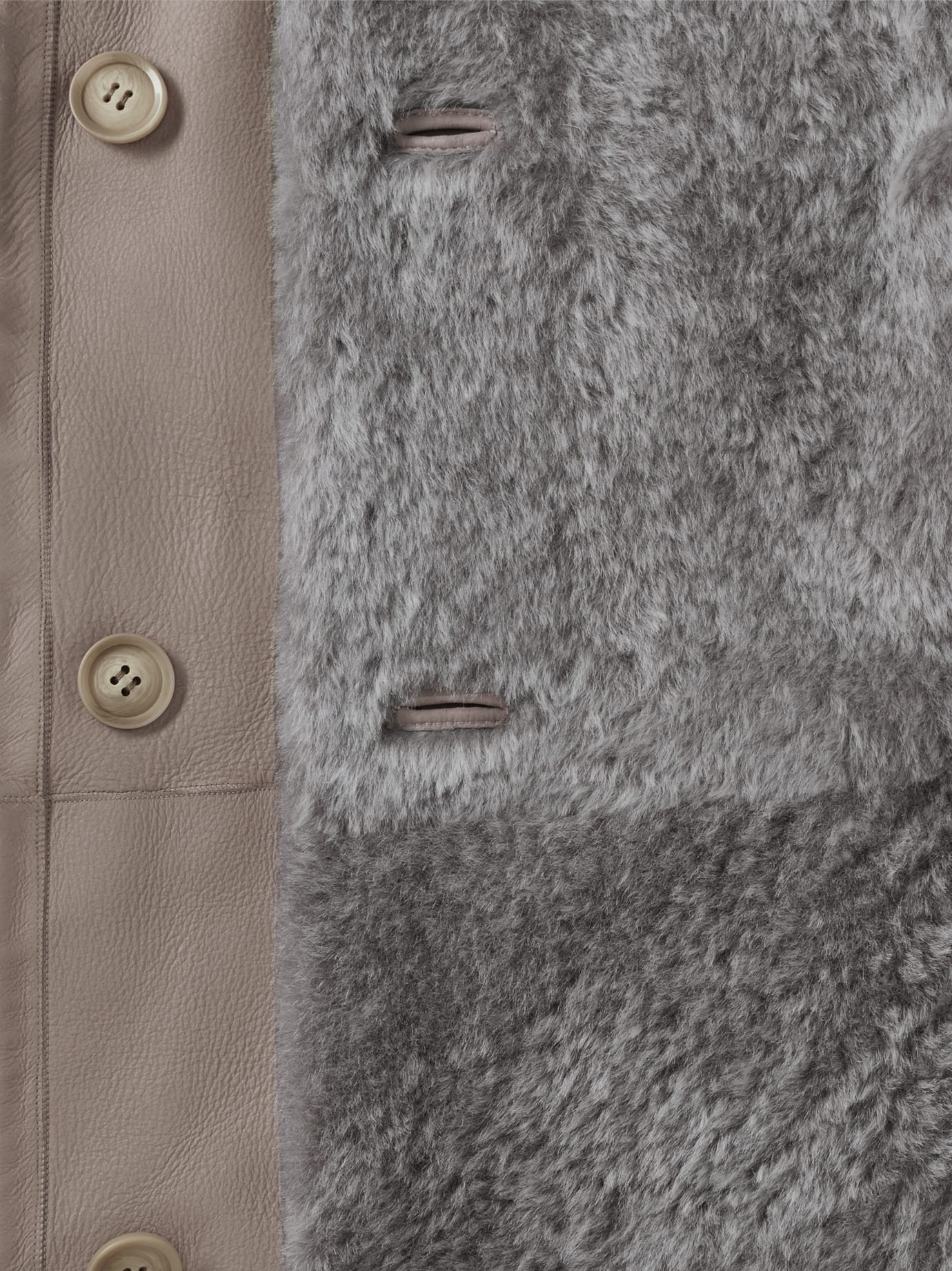 Walbusch Premium Lambskin Reversible Coat Beige Size 22 4