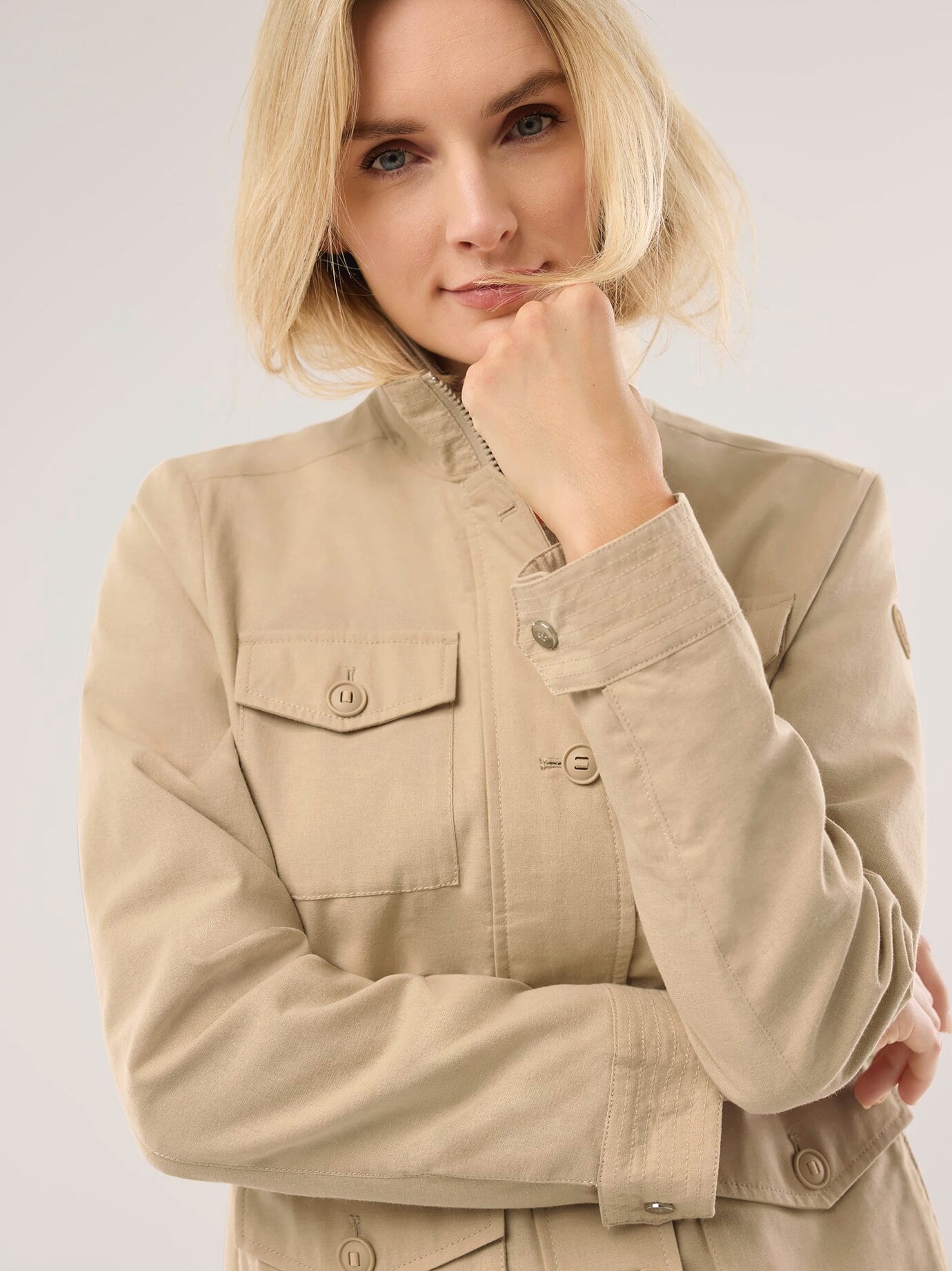 Walbusch Cotton Fieldjacket Women Beige 4