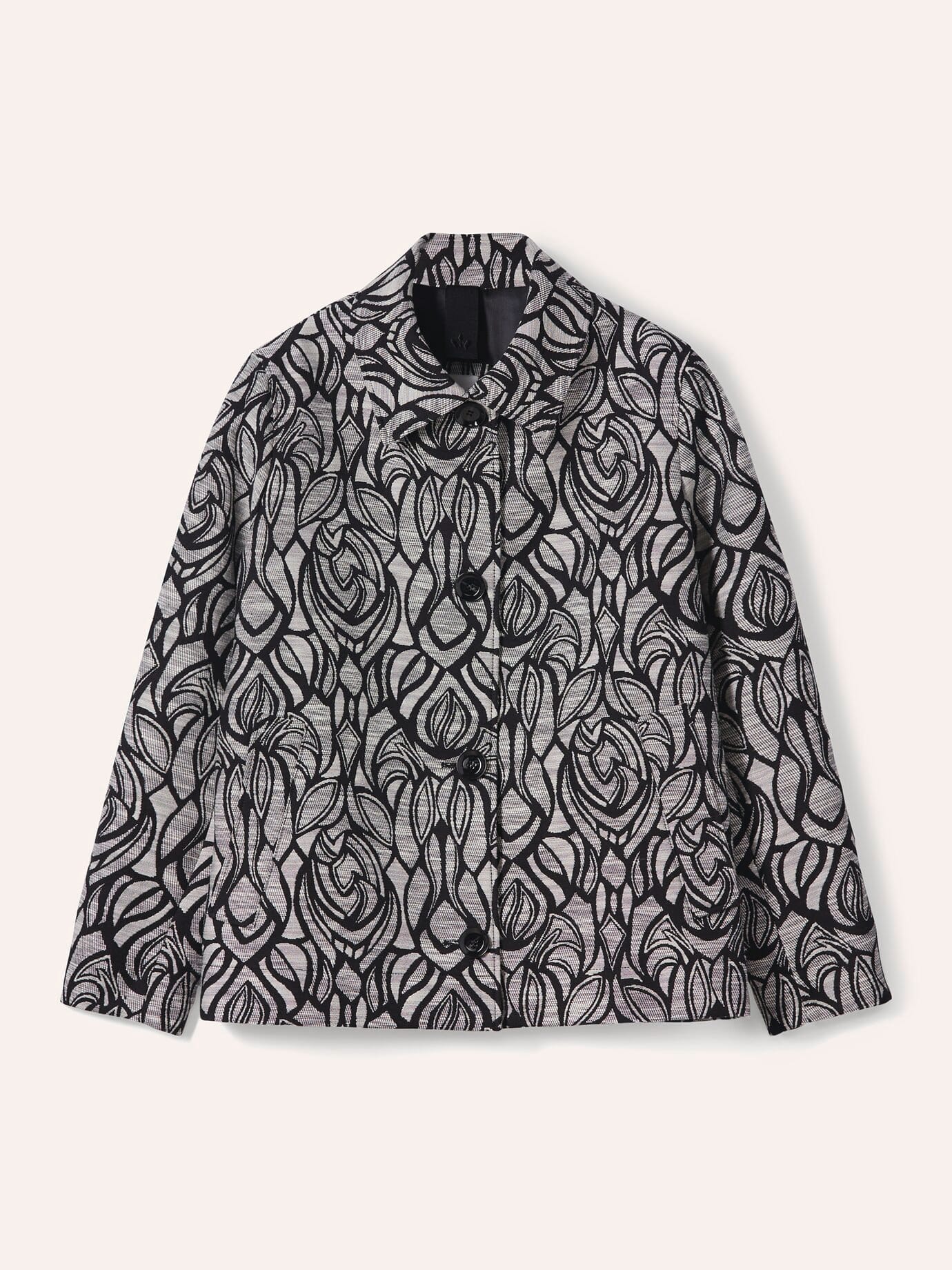 Walbusch Jacquard Jacket Women's Black Size 23 3