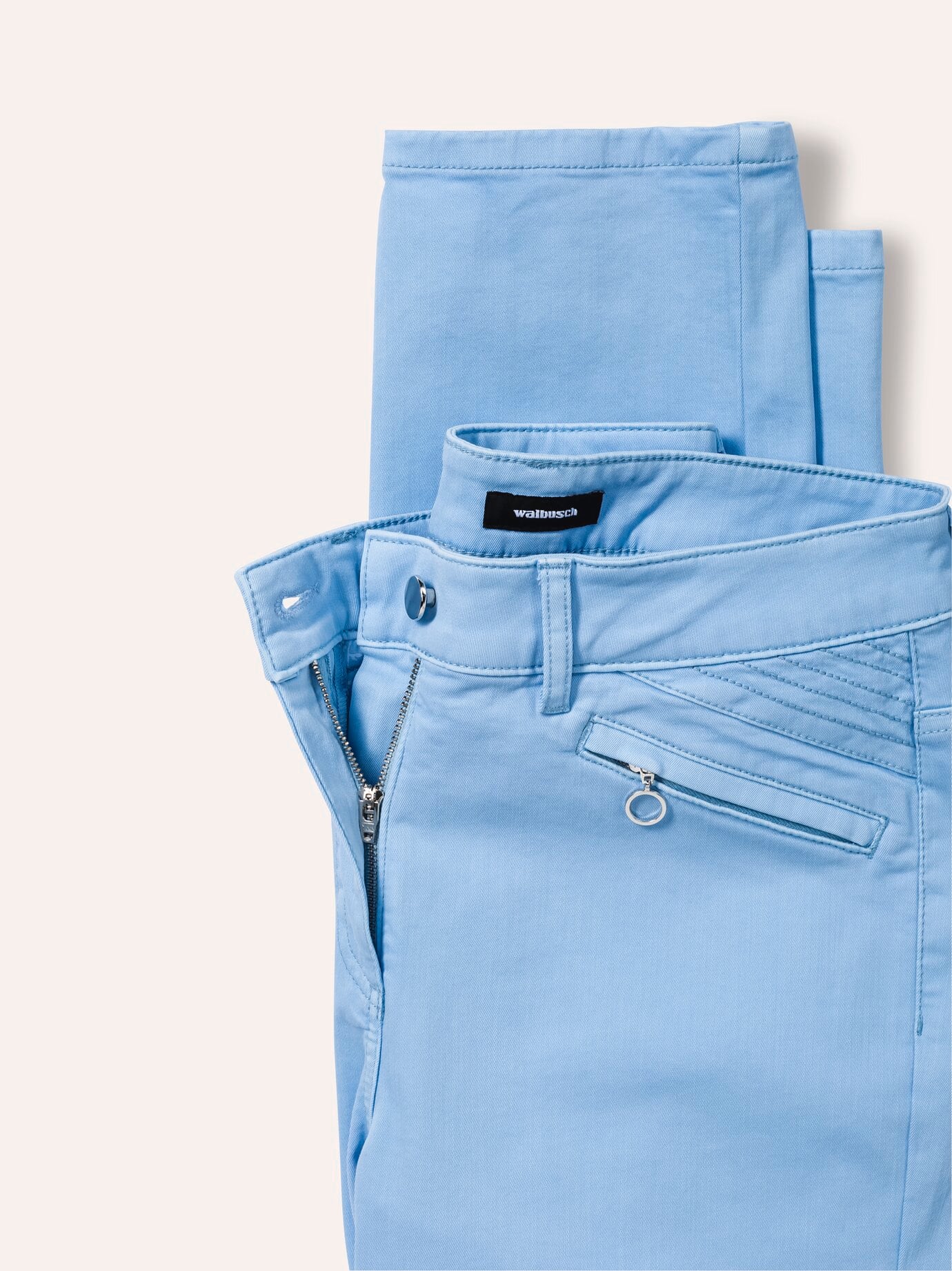 Walbusch Powerstretch-Baumwollhose, Regular Fit#normale Größen#Kurzgrößen, Farbe Hellblau, 23, elastisch dank T400 Faser weicher Griff Damen 4