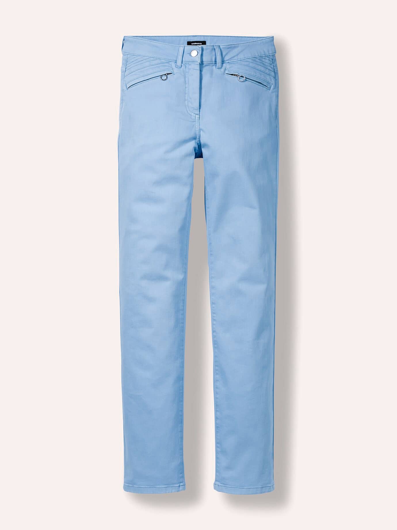Walbusch Powerstretch-Baumwollhose, Regular Fit#normale Größen#Kurzgrößen, Farbe Hellblau, 23, elastisch dank T400 Faser weicher Griff Damen 2