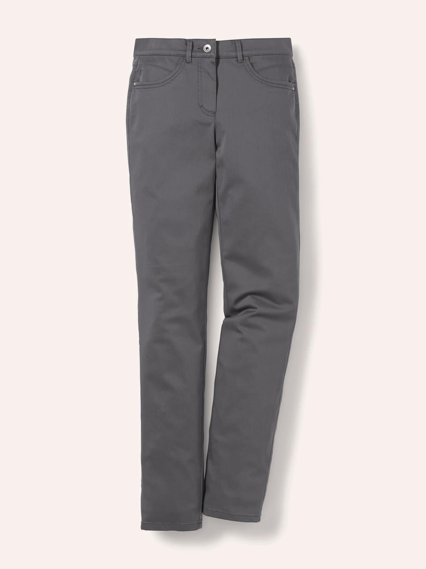 Walbusch Extraglatt Cotton Trousers Gray 2