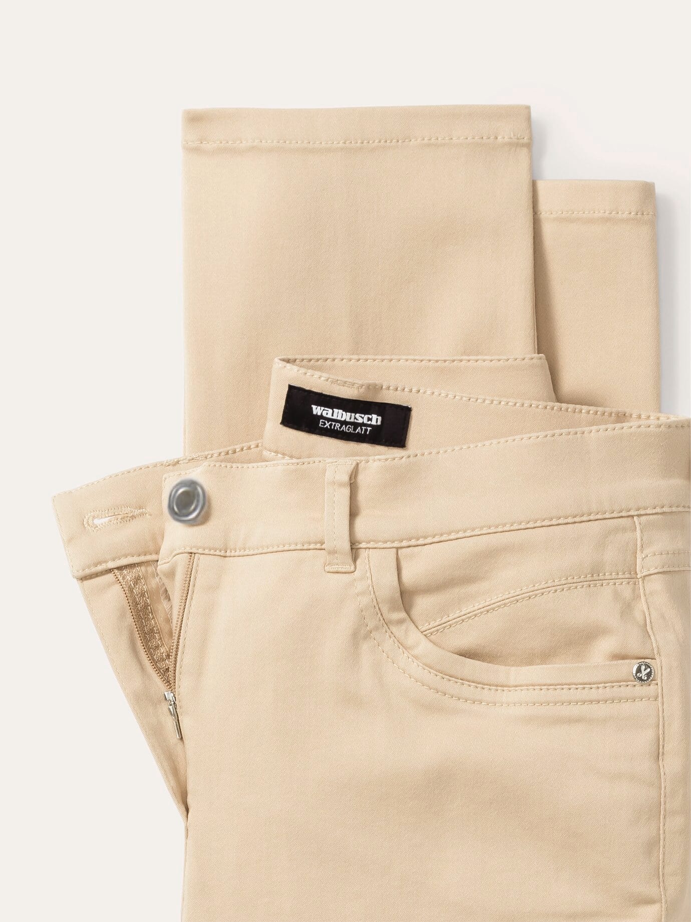 Walbusch Extraglatt Cotton Trousers Beige 44 4