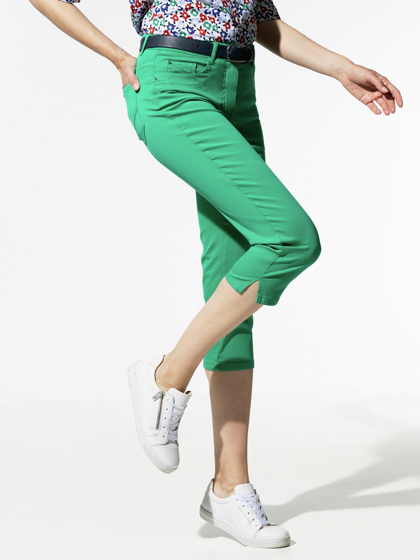 Baumwoll-Capri Supersoft Clubgrün