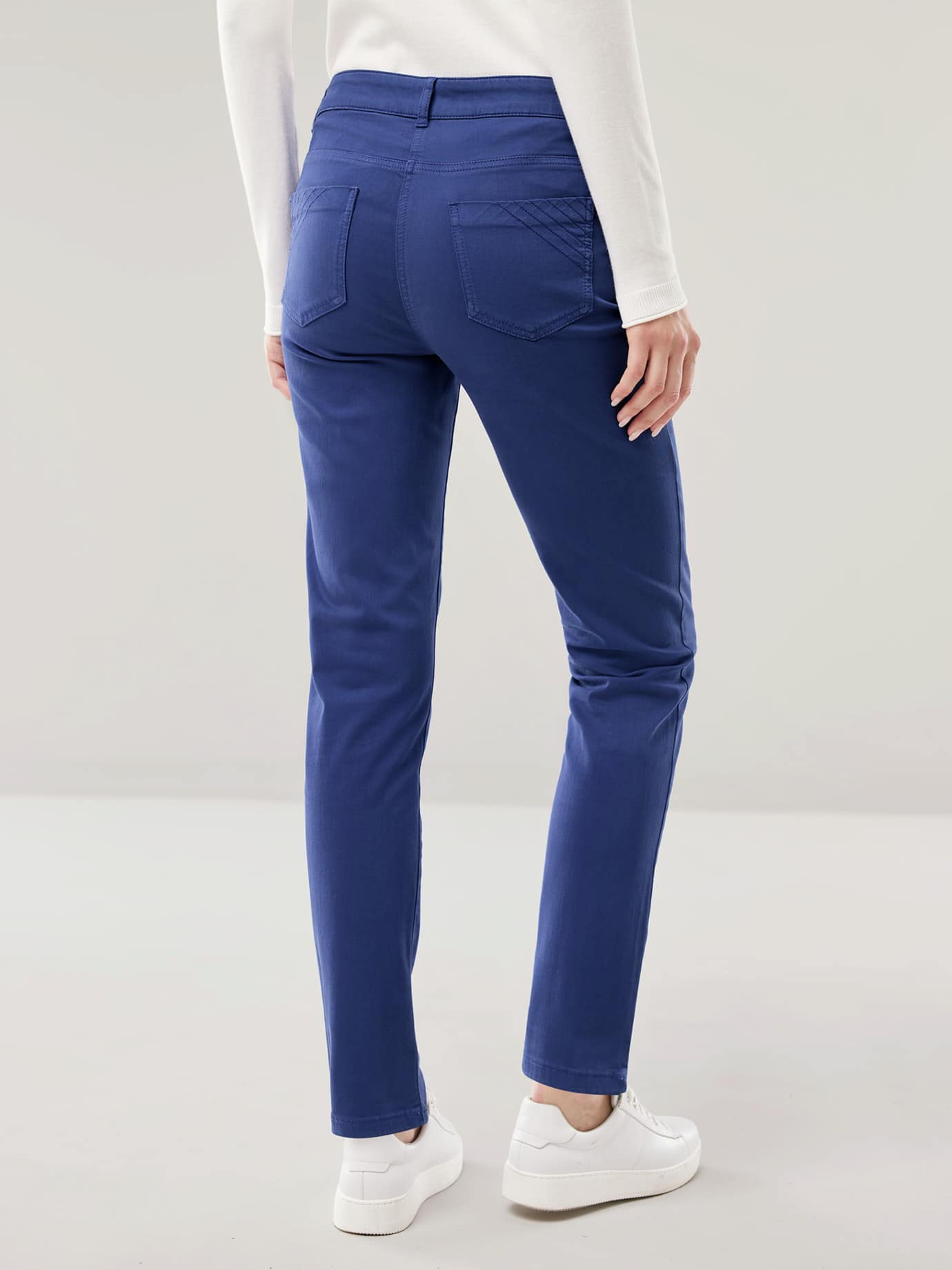 Walbusch Powerstretch Regular Fit Trousers Blue 24 3